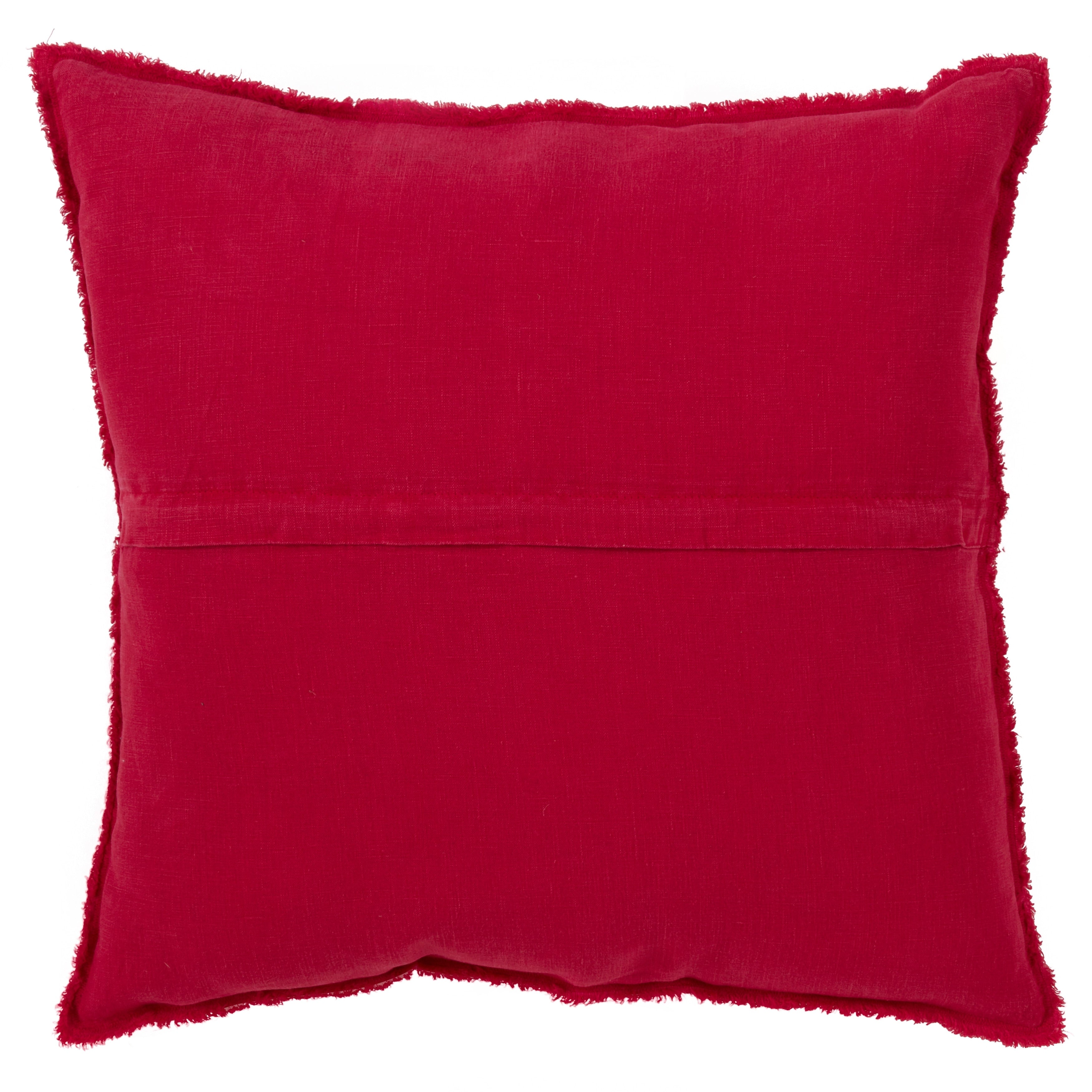 Fringed Design Down-Filled Throw Pillow