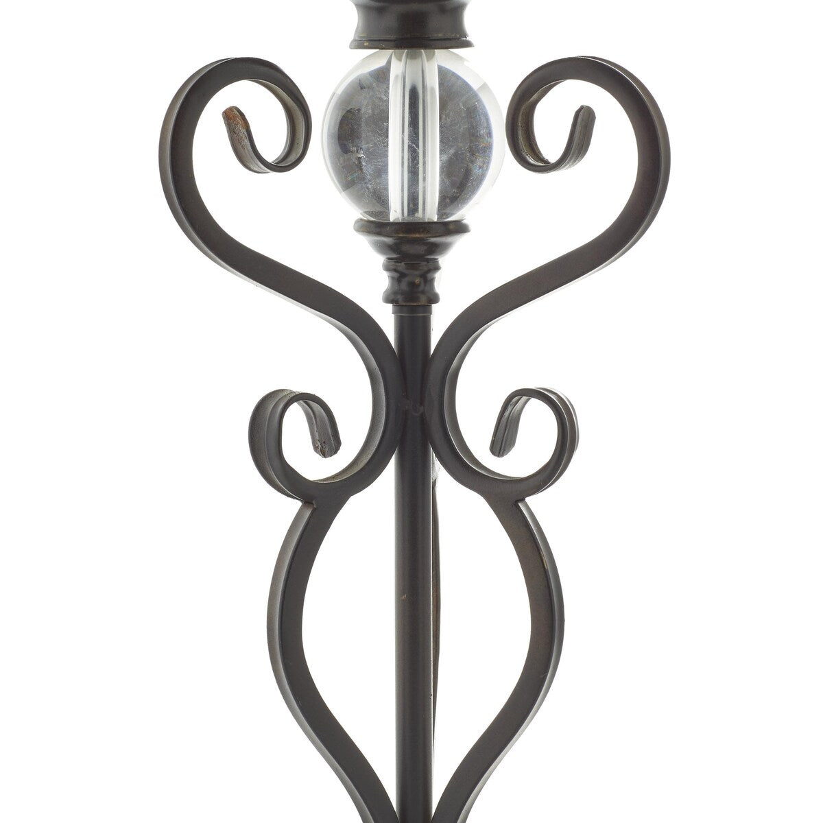 Metal Antique Style Room Uplight with Scrolls - Brown - Roche River Decor