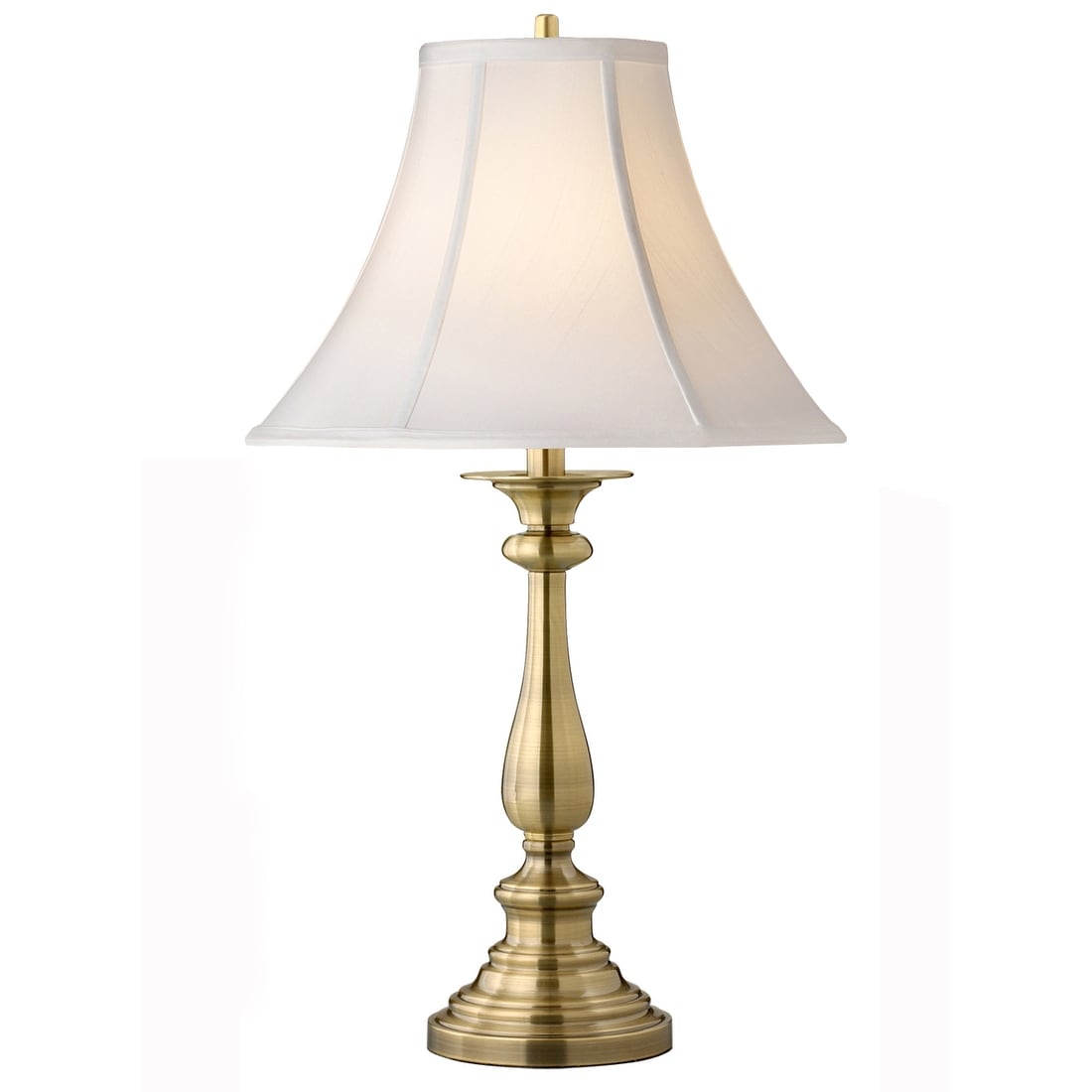 Patrick Henry 27 in. Satin Antique Brass Table Lamp