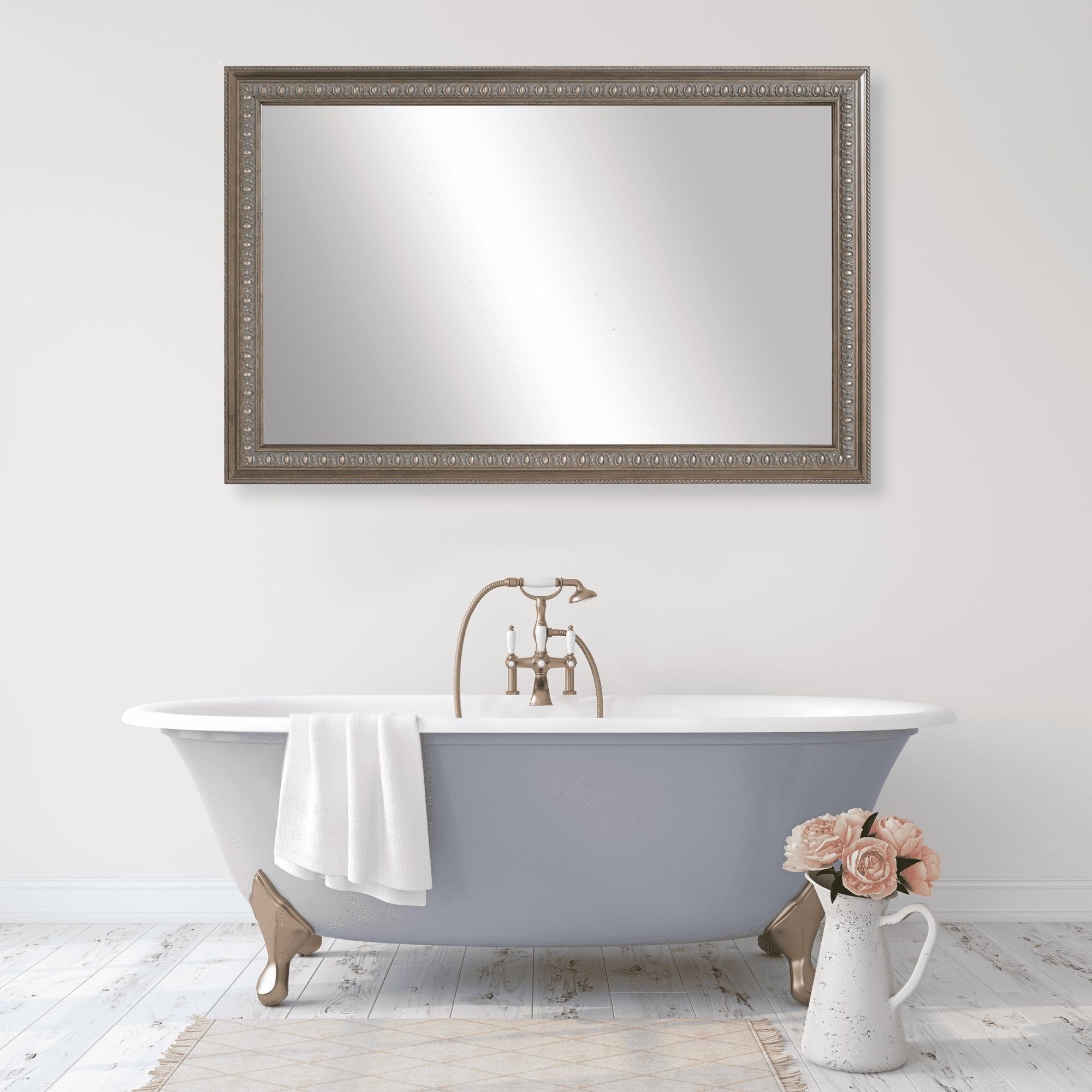 Imperial Nickel Framed Vanity Mirror