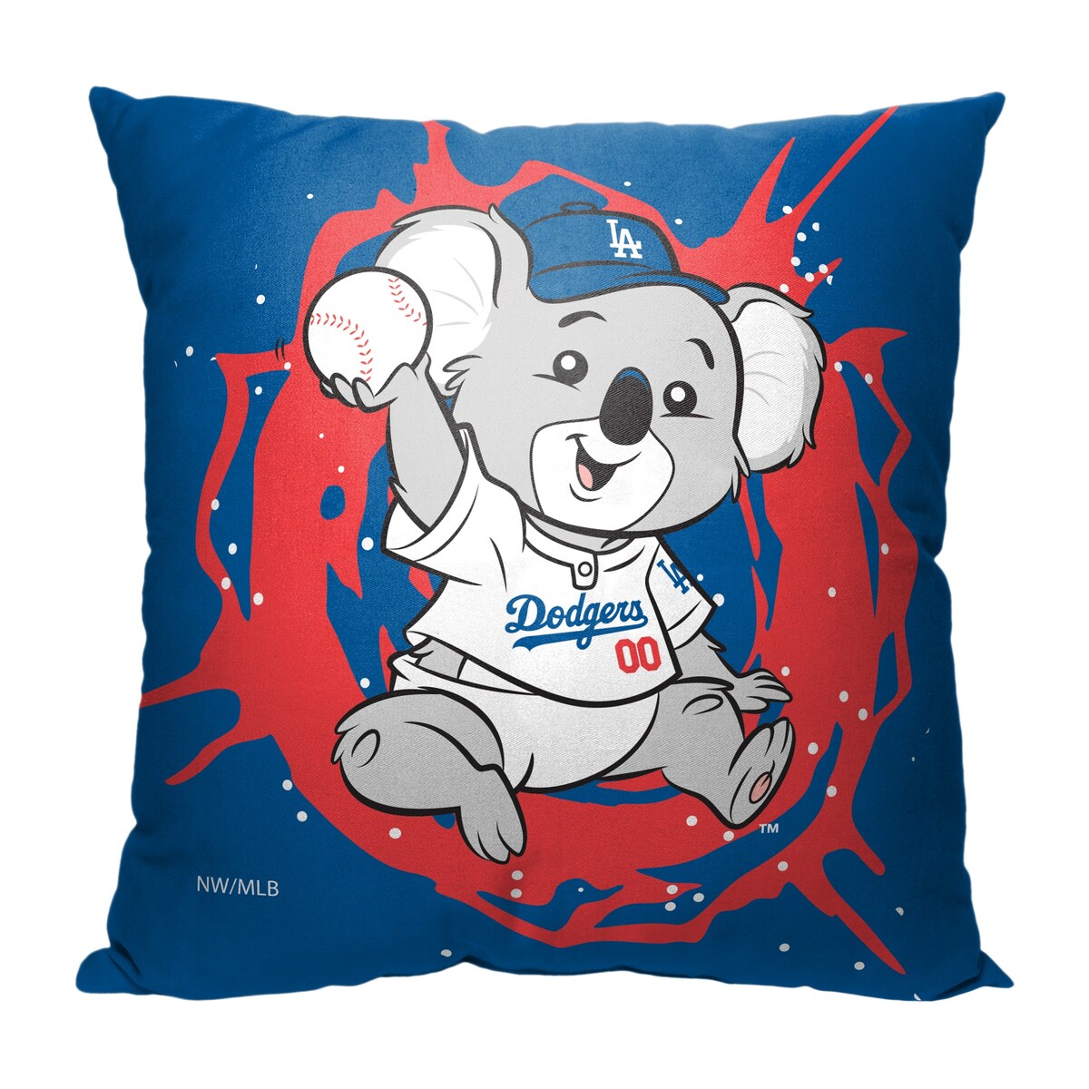 MLB Los Angeles Dodgers Mascot 18 Inch Throw Pillow