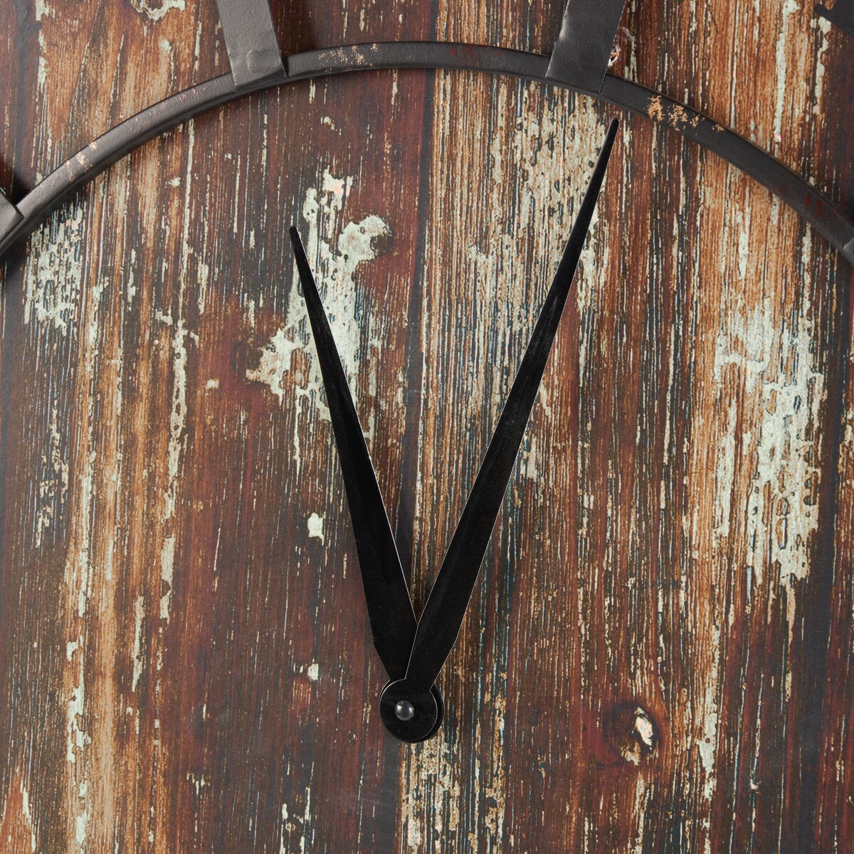 Wooden Decorative Wall Clock with Black Accents - Brown - Roche River Decor