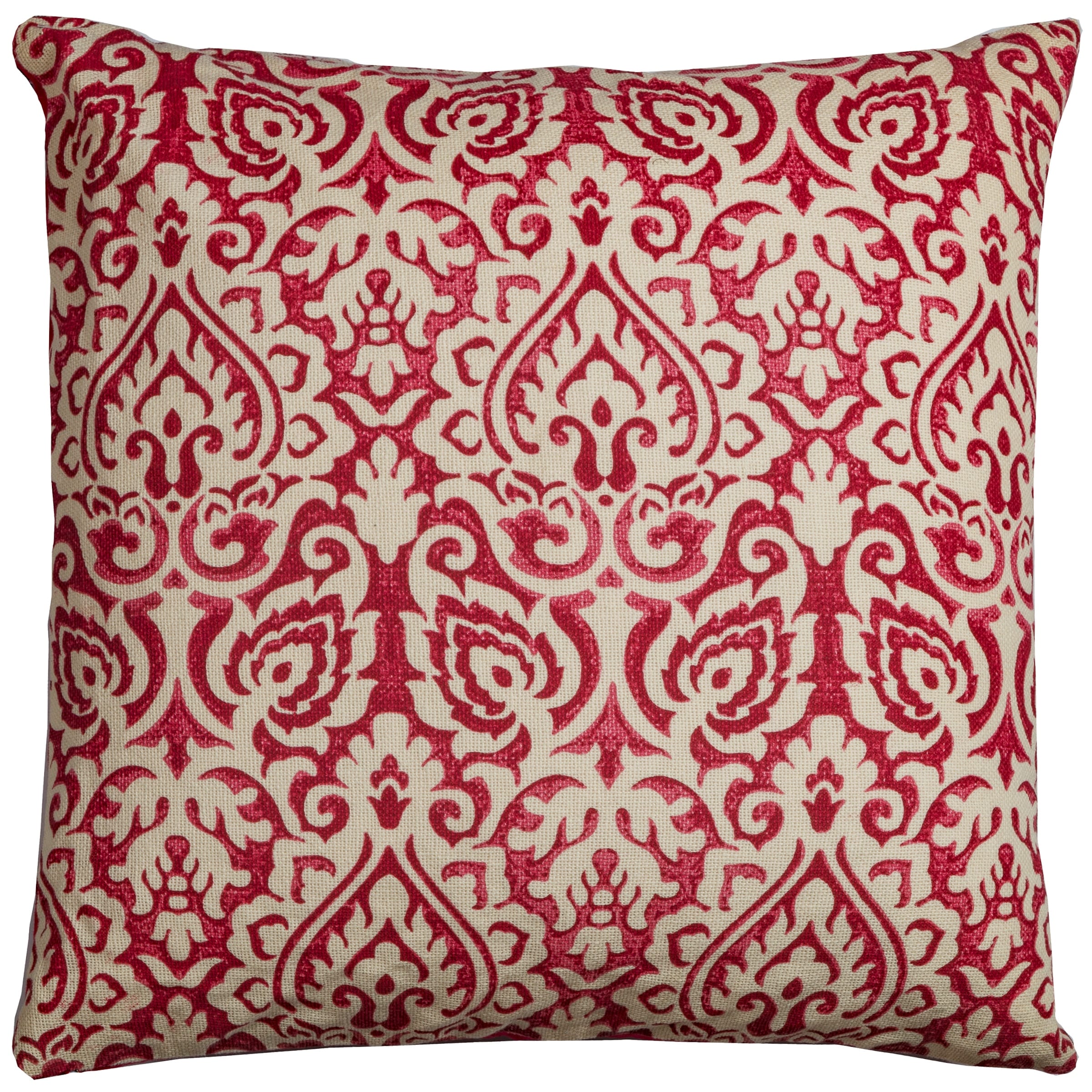 Rizzy Home Distressed Damask Print Throw Pillow Cover