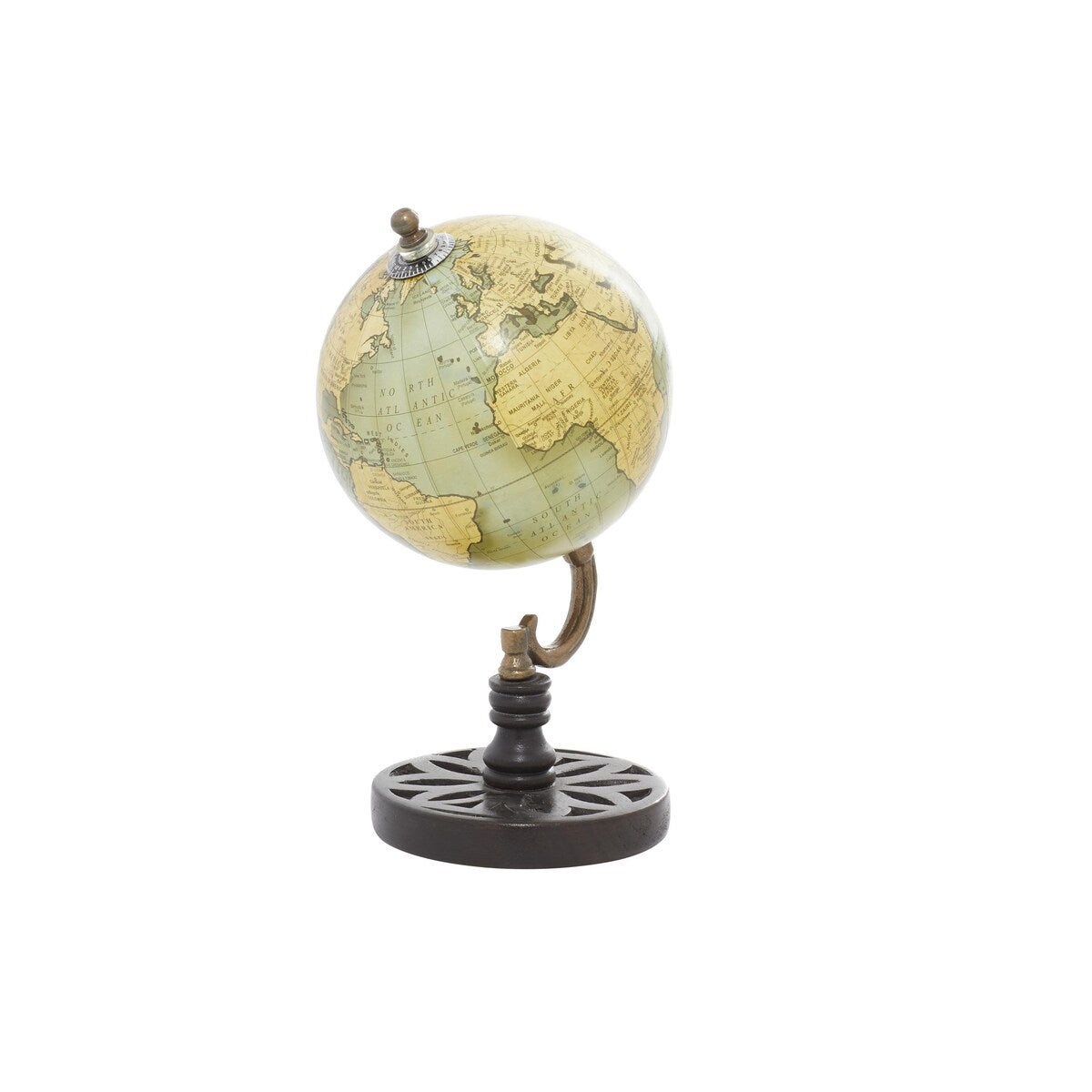 Wood Globe - Green - Roche River Decor