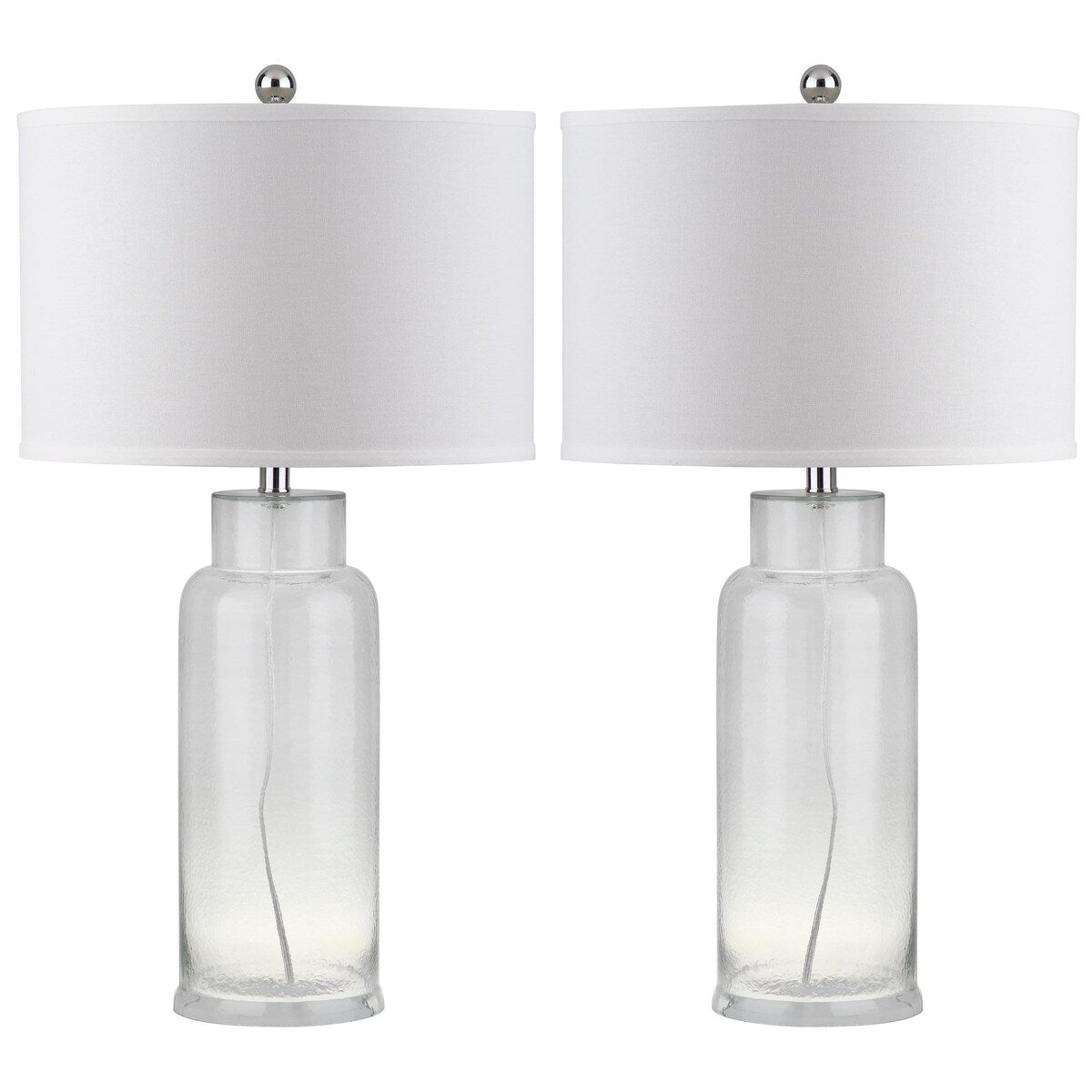 SAFAVIEH Lighting Mayra 29-inch Clear Bottle Glass Table Lamp (Set of 2) - 15.5x15.5x29