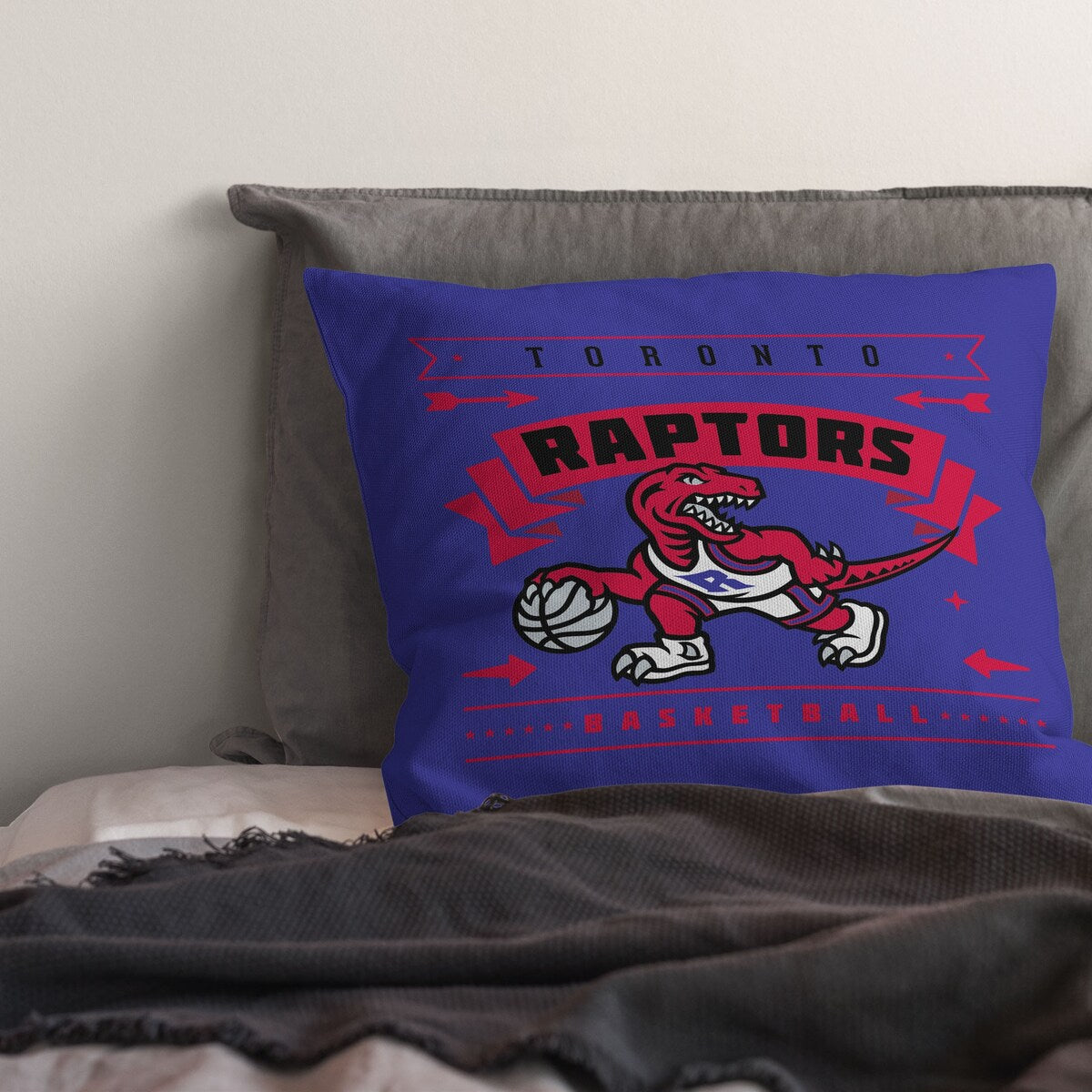 NBA Hardwood Classic Raptors Printed Throw Pillow - Purple