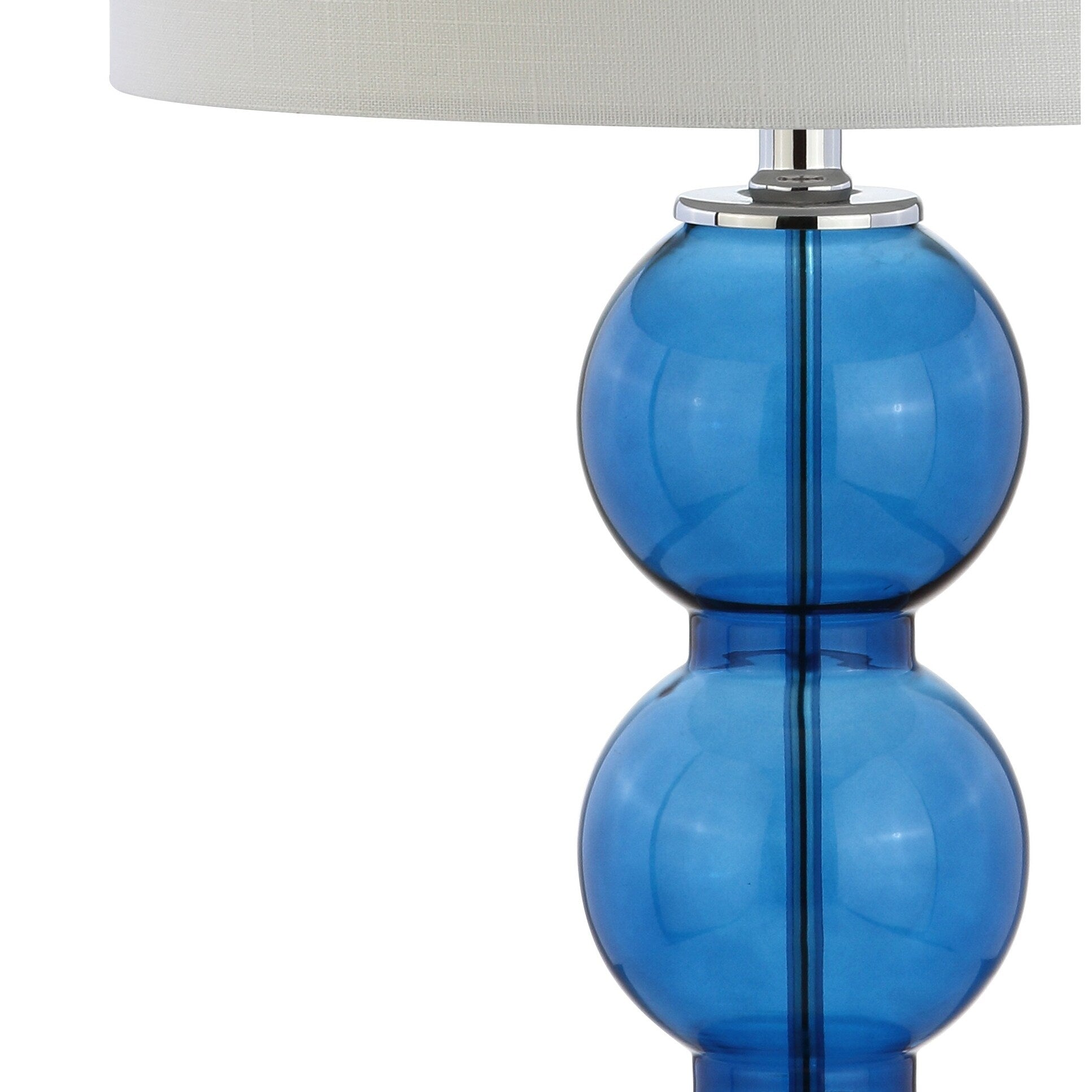 Ella 27 Glass Triple-Sphere LED Table Lamp, Mercury Silver/Chrome (Set of 2) by JONATHAN Y