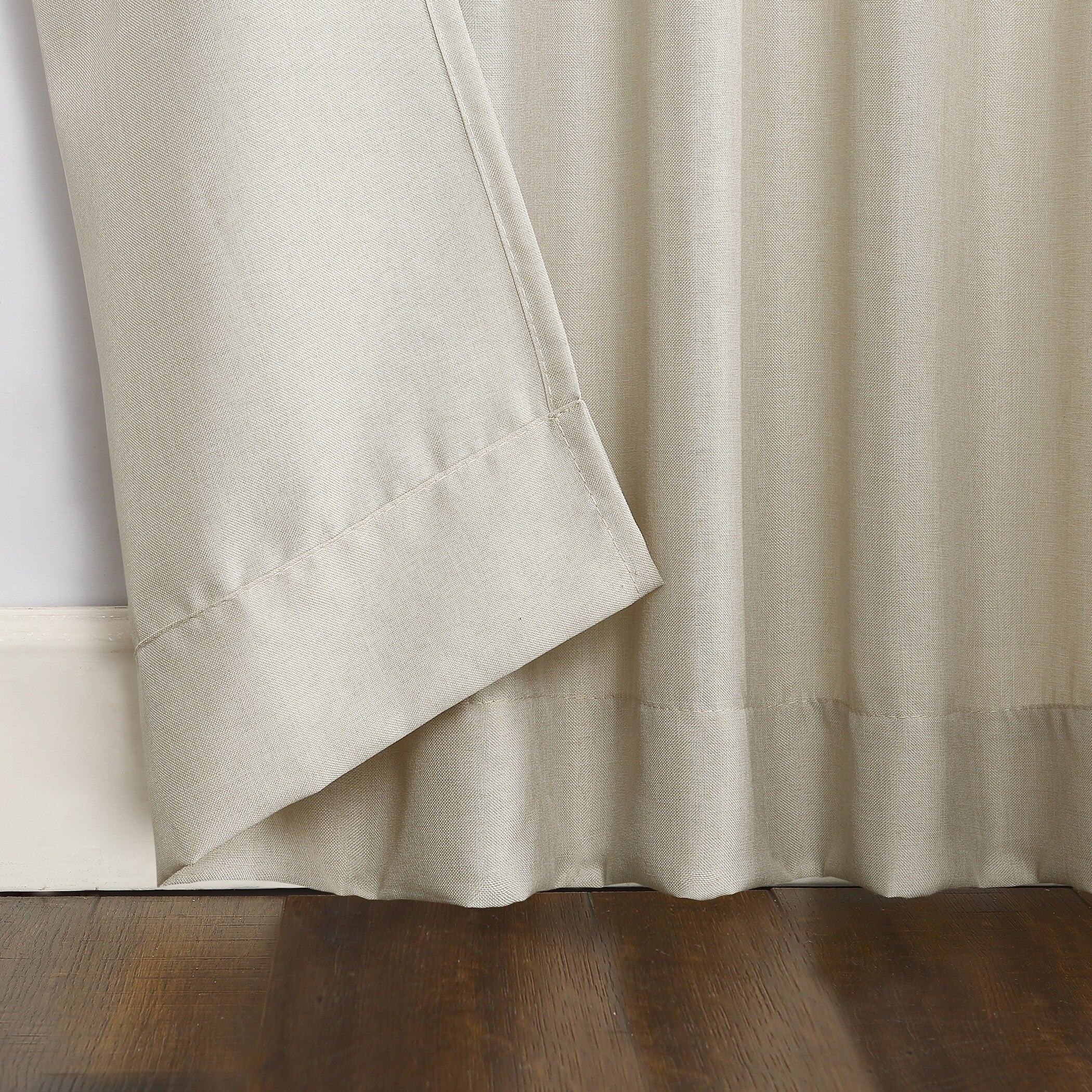 No. 918 Jacob Heathered Texture Semi-Sheer Tab Top Curtain Panel, Single Panel