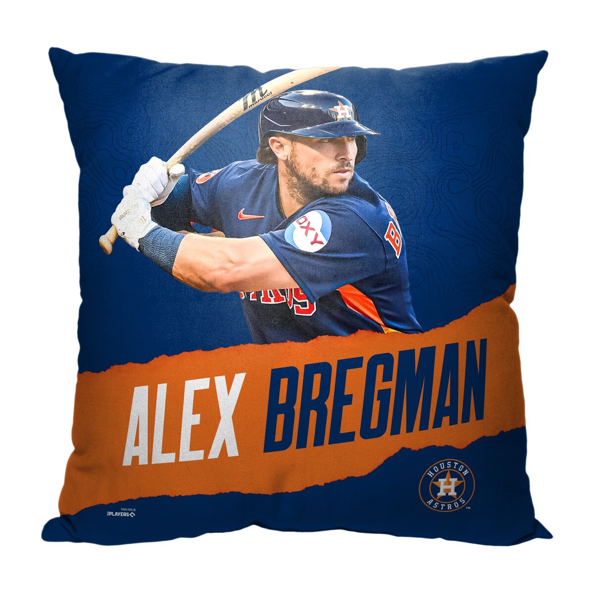 MLB Houston Astros Alex Bregman 18 Inch Throw Pillow