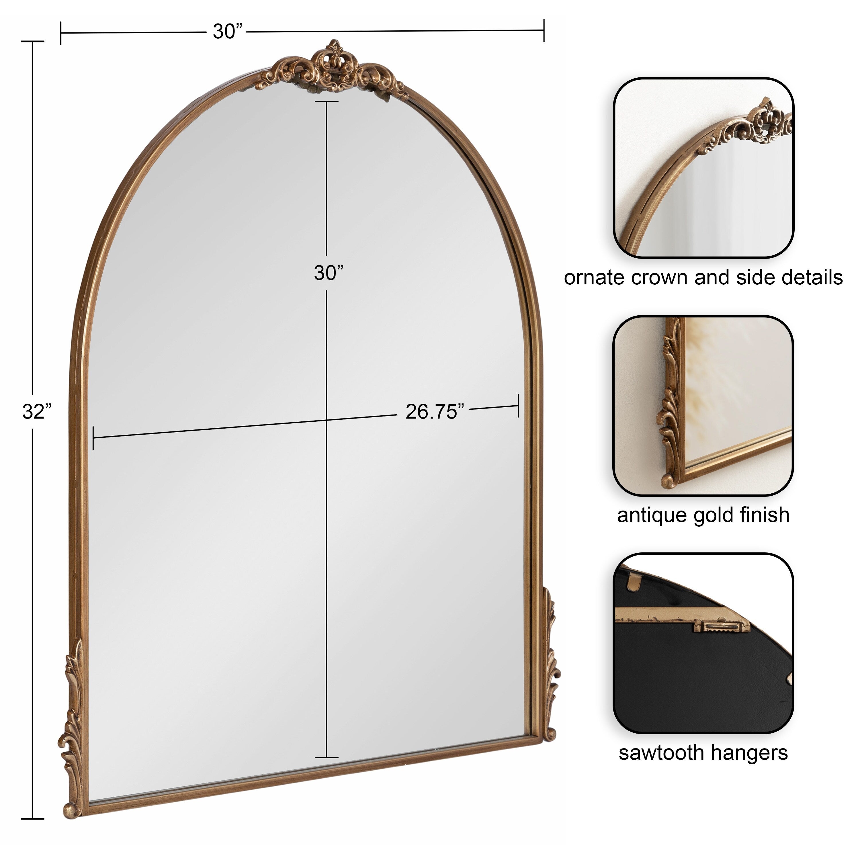 Kate and Laurel Myrcelle Decorative Framed Wall Mirror