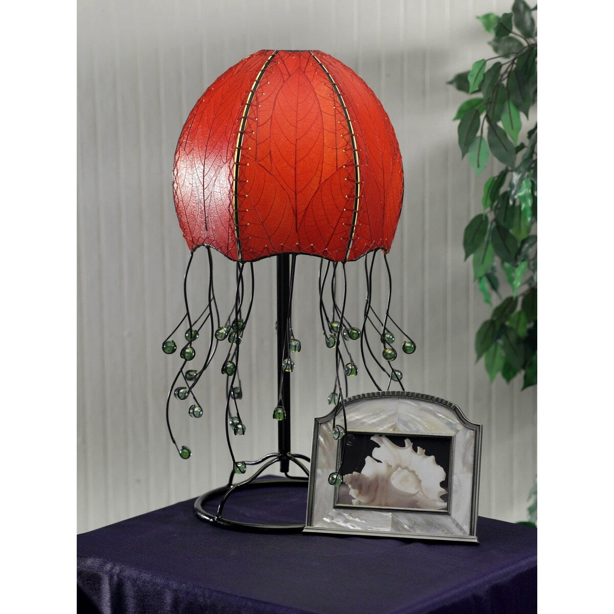 Handmade Artistic Jellyfish Table Lamp - 10 x 10 x 24