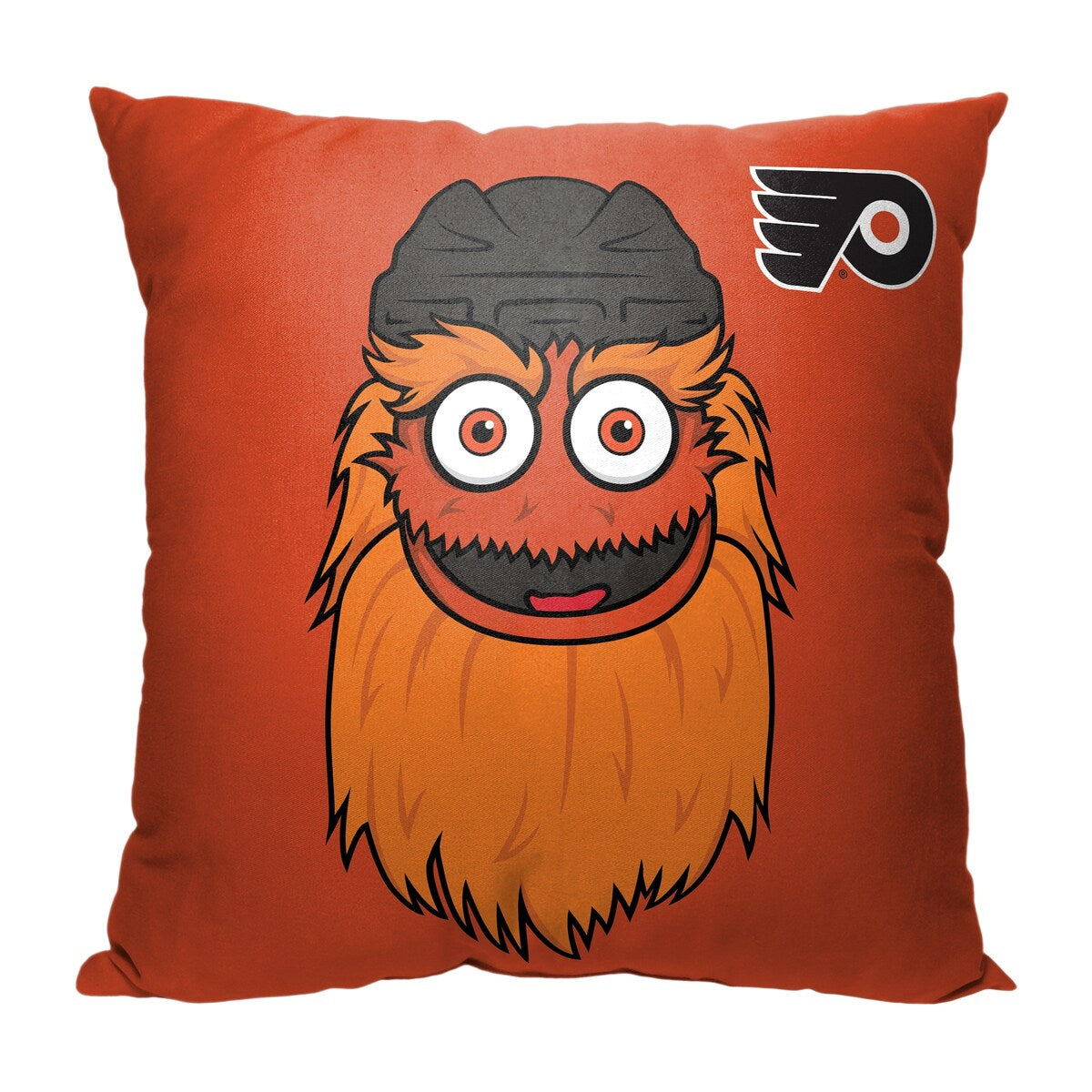 NHL Mascot Love Flyers Printed Throw Pillow - Orange