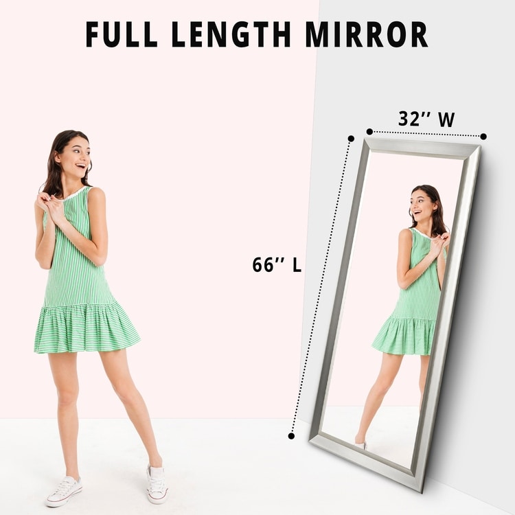 Framed Bevel Leaner Full Length Huge Floor Mirror XL Mirror Large Rectangle Standing Cream Floor Mirror Huge Mirrors for Bedroom