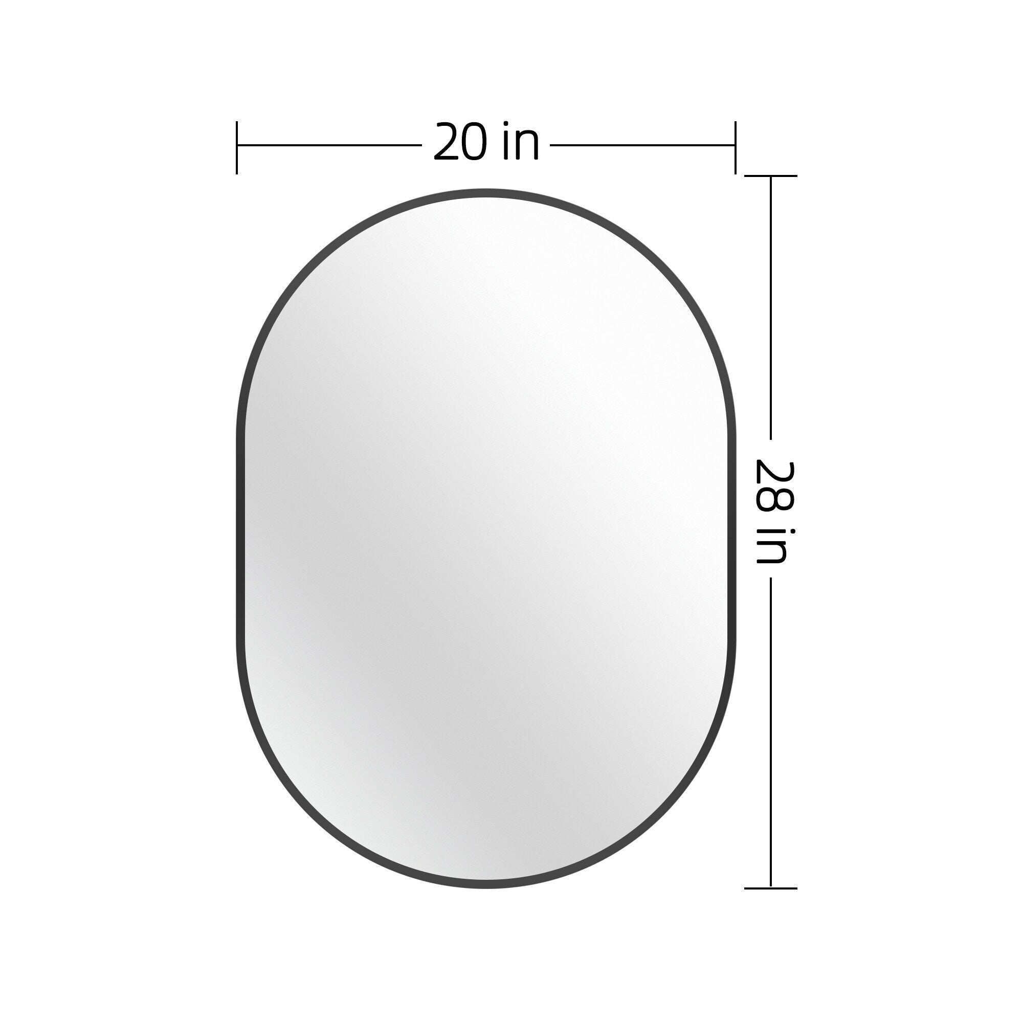 Small Oval Aluminum Framed Wall Bathroom Vanity Mirror