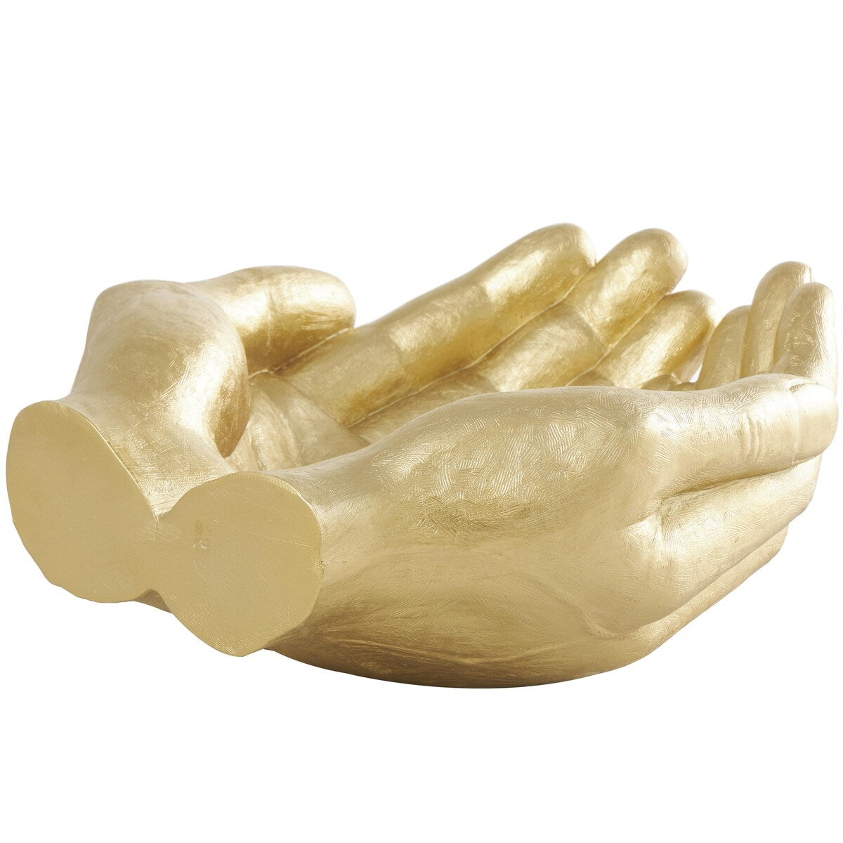 Polystone Hands Open Decorative Sculpture - Gold - Roche River Decor