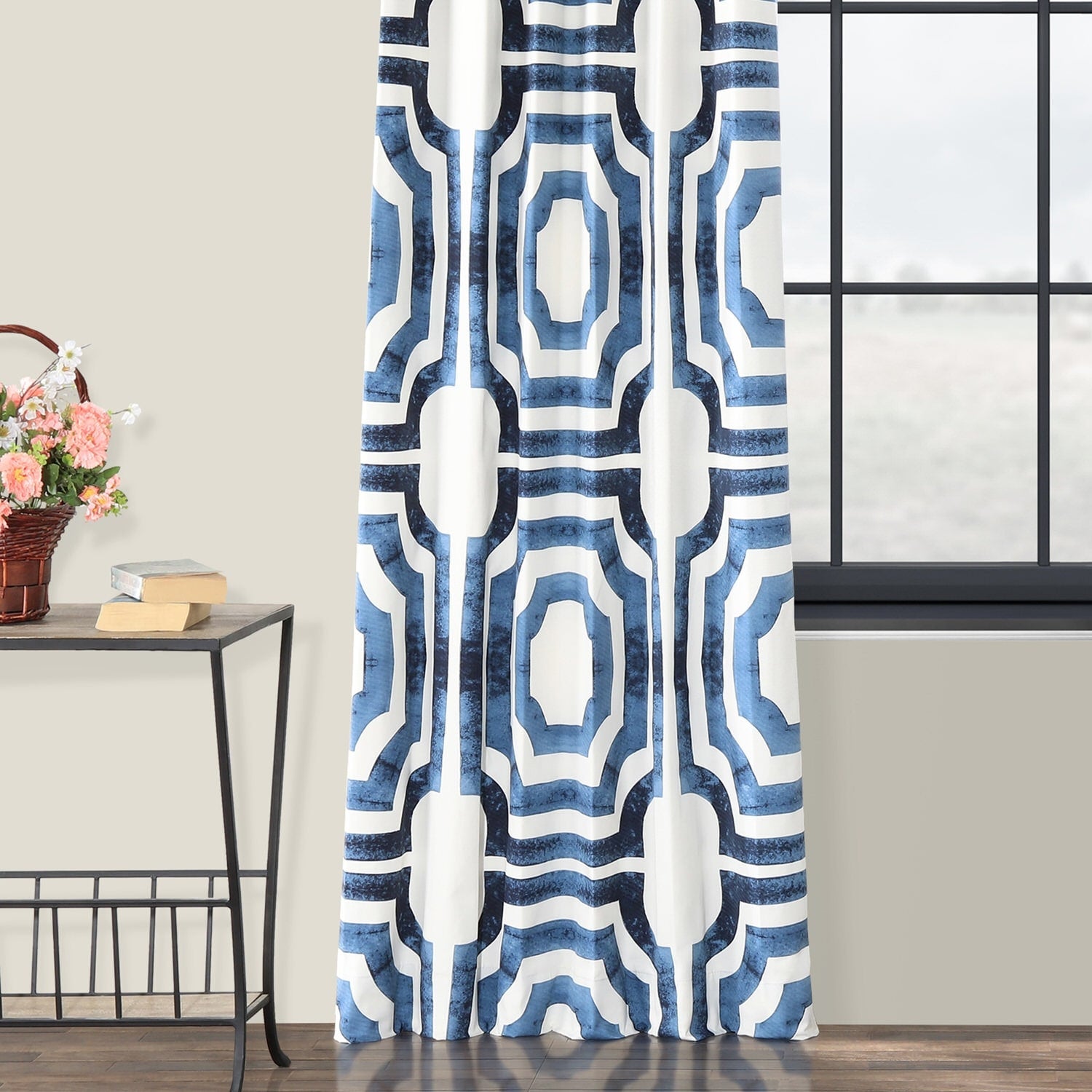 Exclusive Fabrics Modern Geometric Room Darkening Cotton Window Curtains (1 Panel)