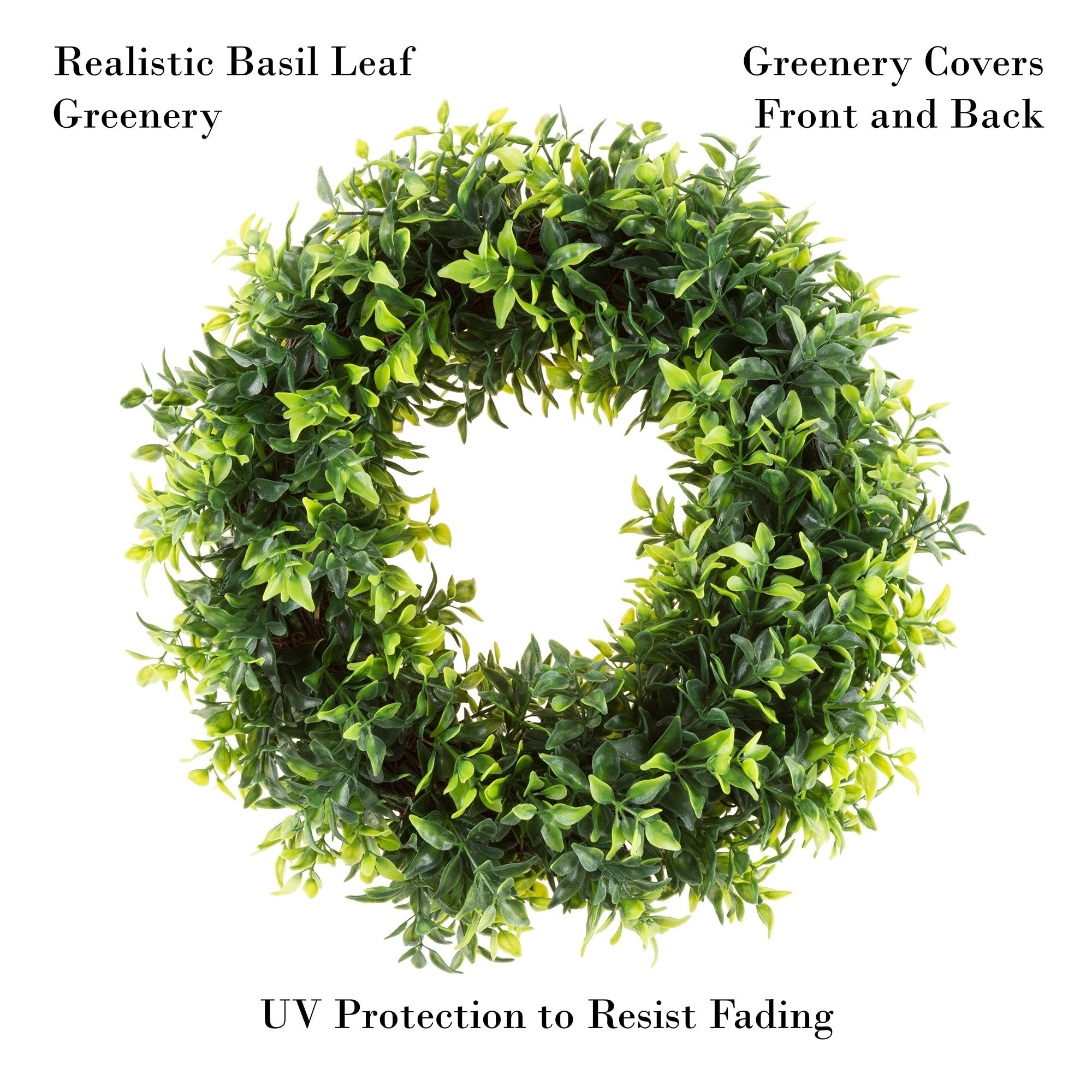 Decorative UV Resistant Boxwood Fall Wreath - 11.5-Inch Round