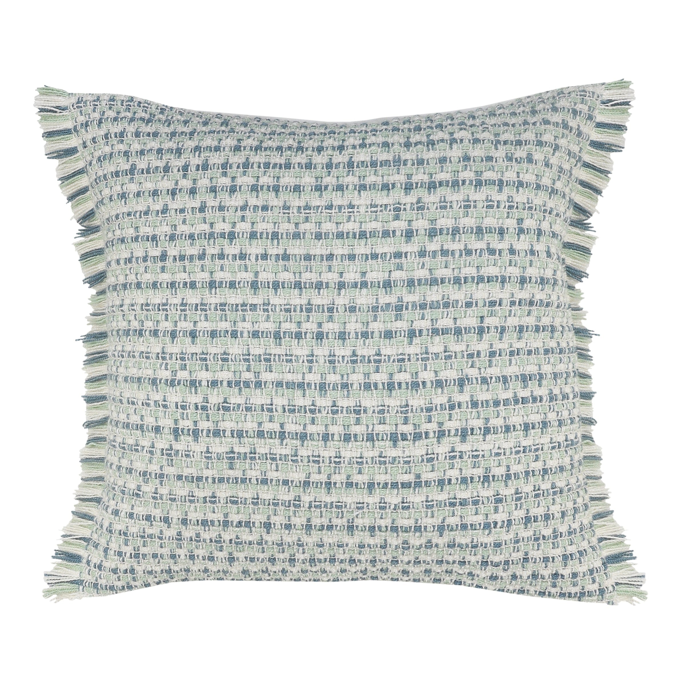 Sevita Interwoven Coastal Delight Fringed Throw Pillow