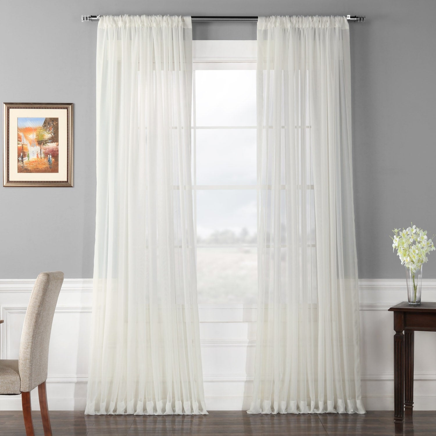 Exclusive Fabrics Signature Extra Wide Sheer Curtain Panel (1 Panel)