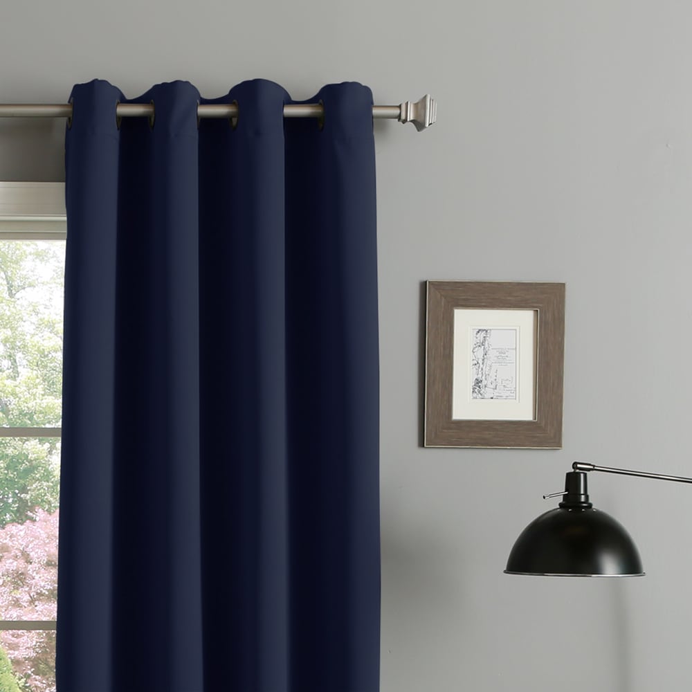 Aurora Home 54 Inch Thermal Insulated Blackout Grommet Top Curtain Panel Pair - 52w x 54l each - 52w x 54l each