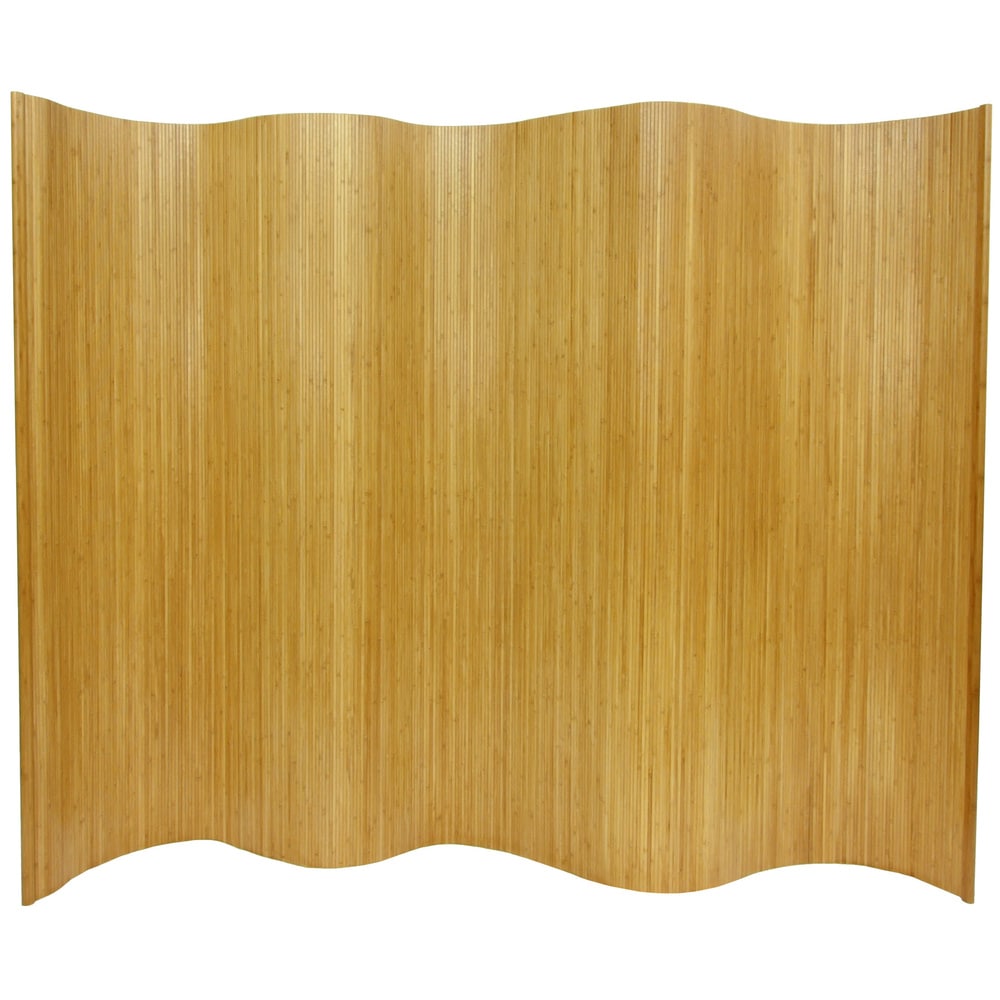 Handmade Bamboo Wave 6-foot Screen (China)