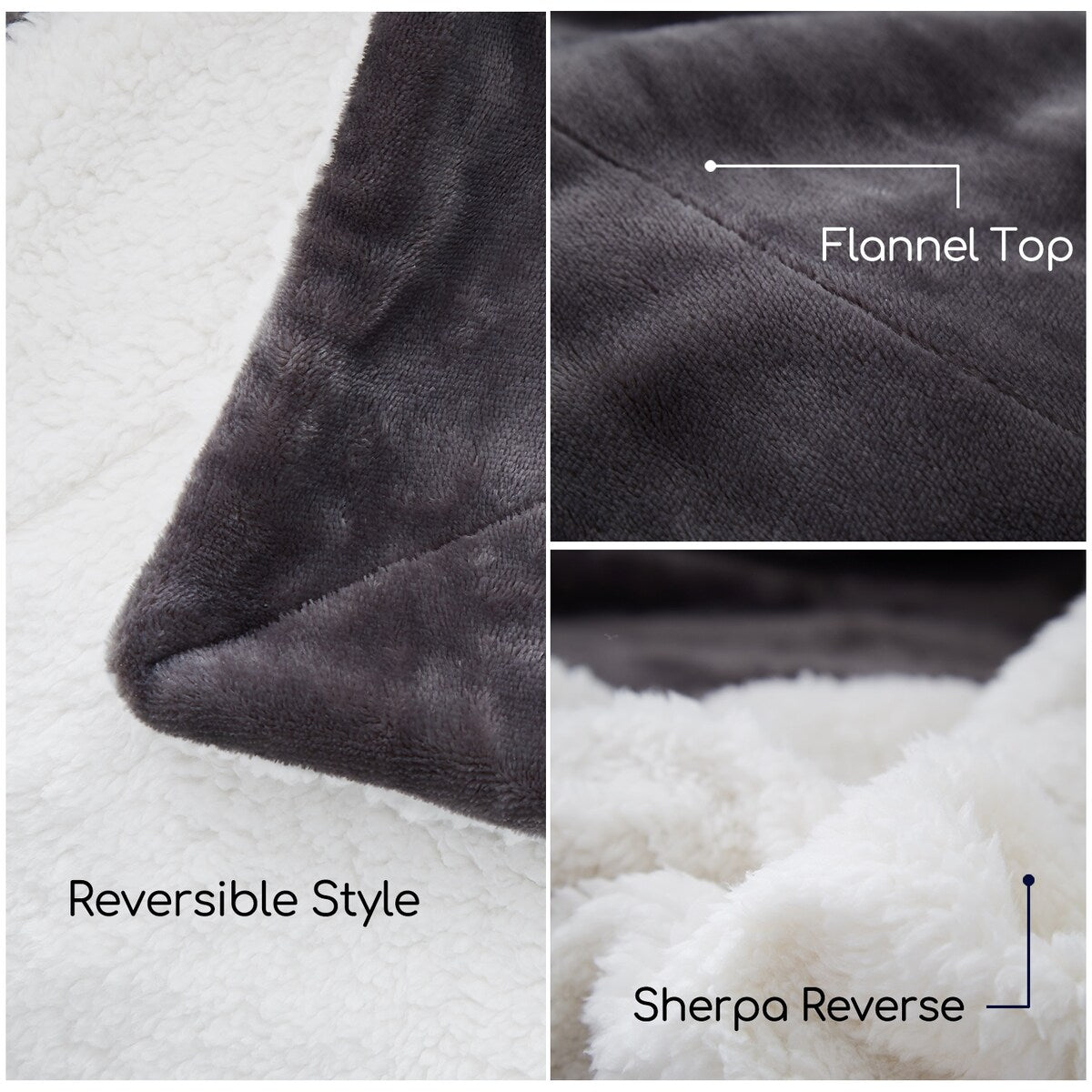 Sherpa Throw Blanket Plush Fleece Couch Blankets