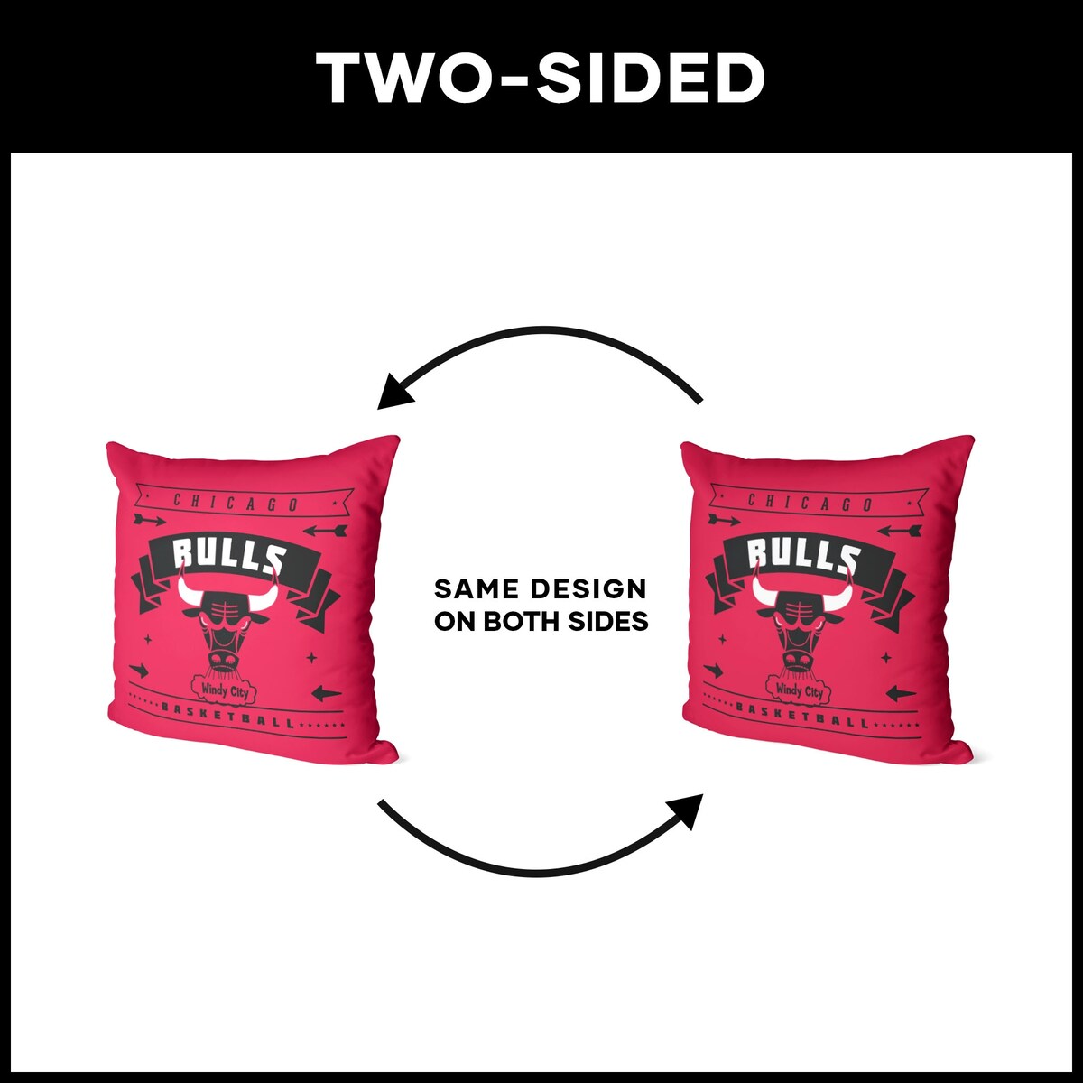 NBA Chicago Bulls Hardwood Classic 18 Inch Throw Pillow