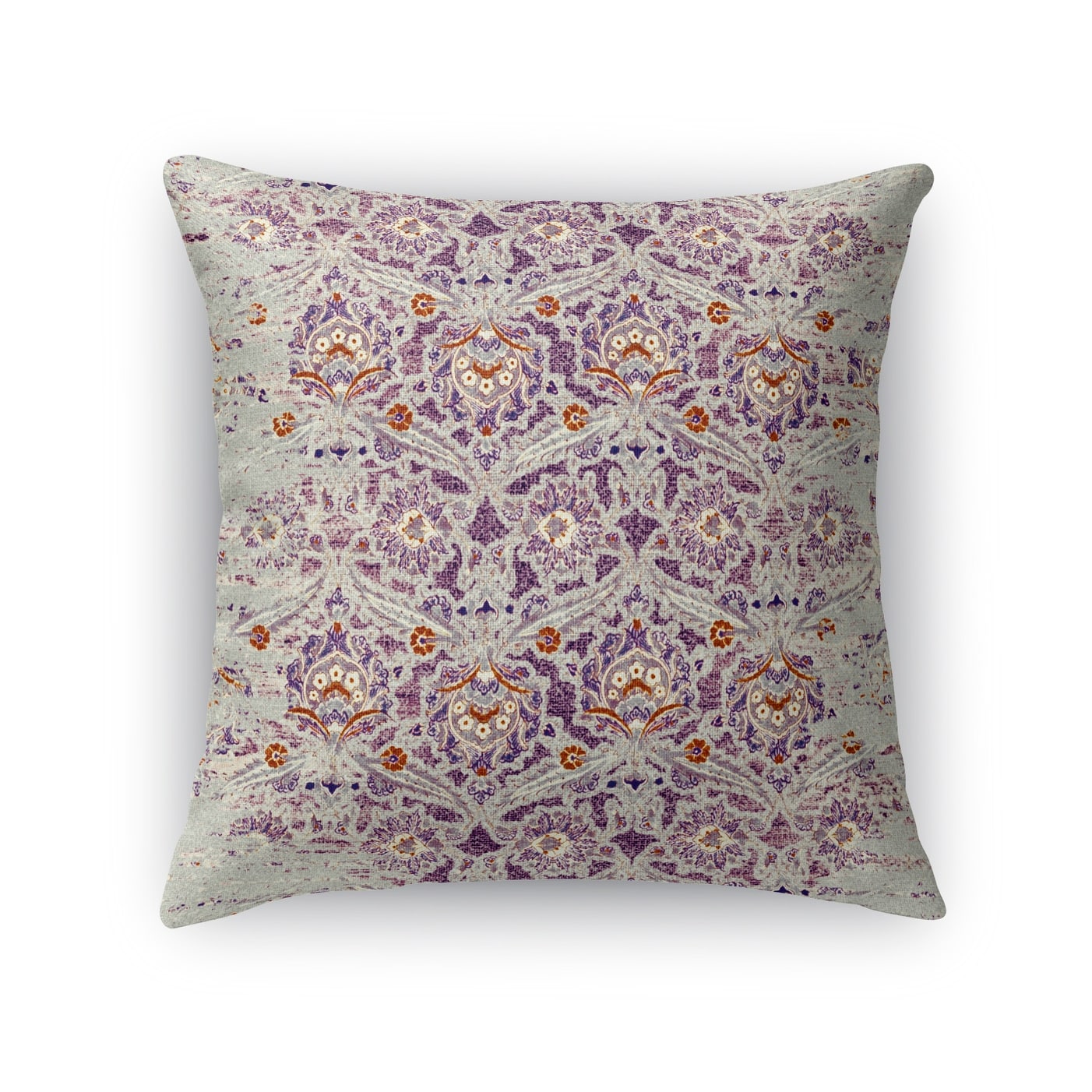 Kavka Designs purple/ grey/ orange purple charlotte accent pillow with insert