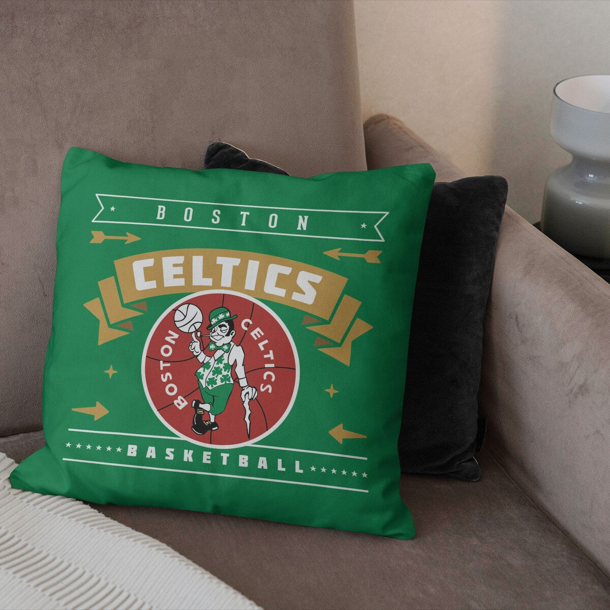 NBA Hardwood Classic Celtics Printed Throw Pillow - Green