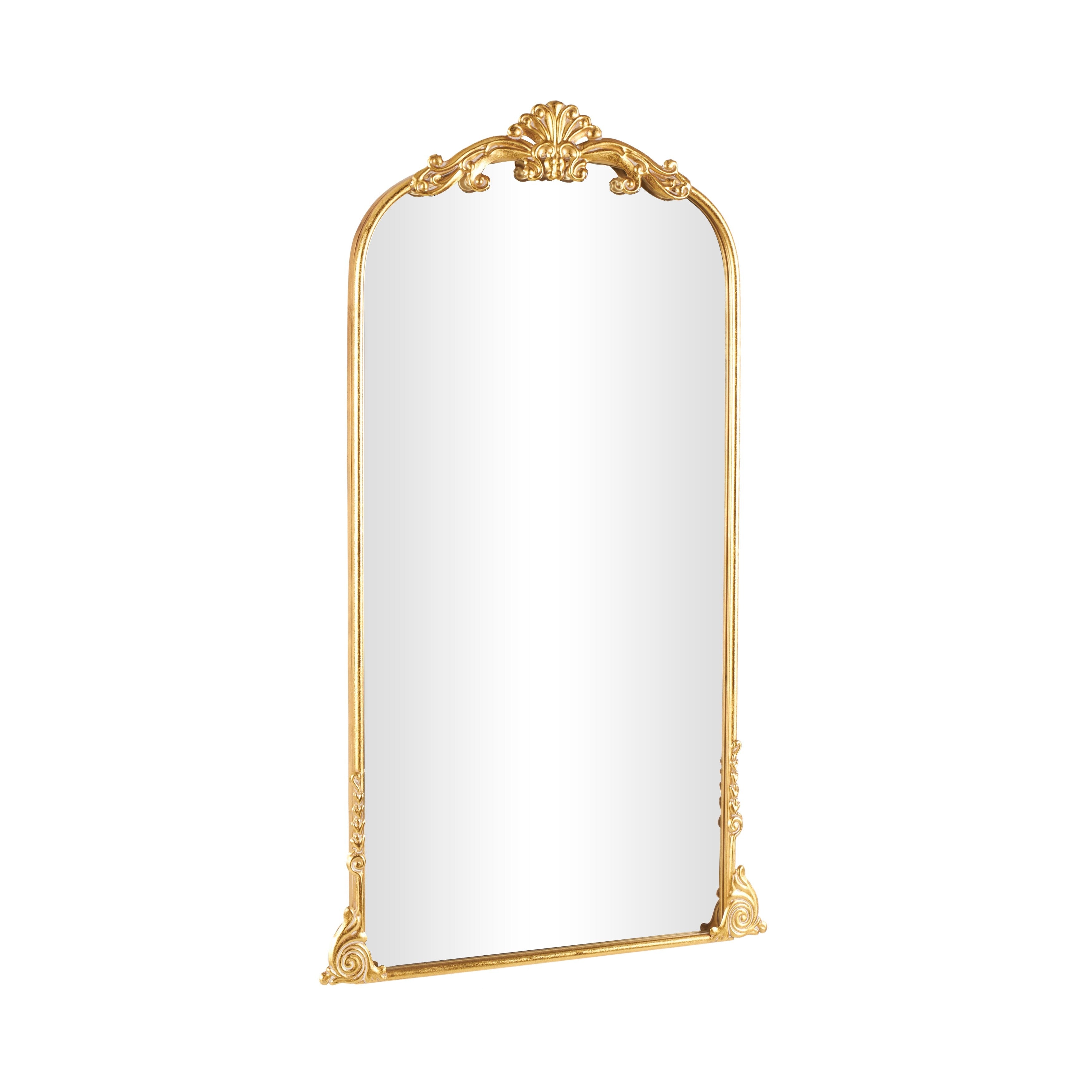 Metal Scroll Ornate Baroque Floor or Wall Mirror - Gold - Various Sizes and Shapes - Roche River Decor