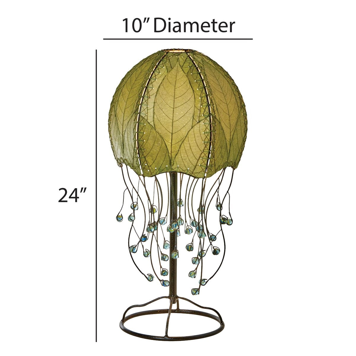 Handmade Artistic Jellyfish Table Lamp - 10 x 10 x 24