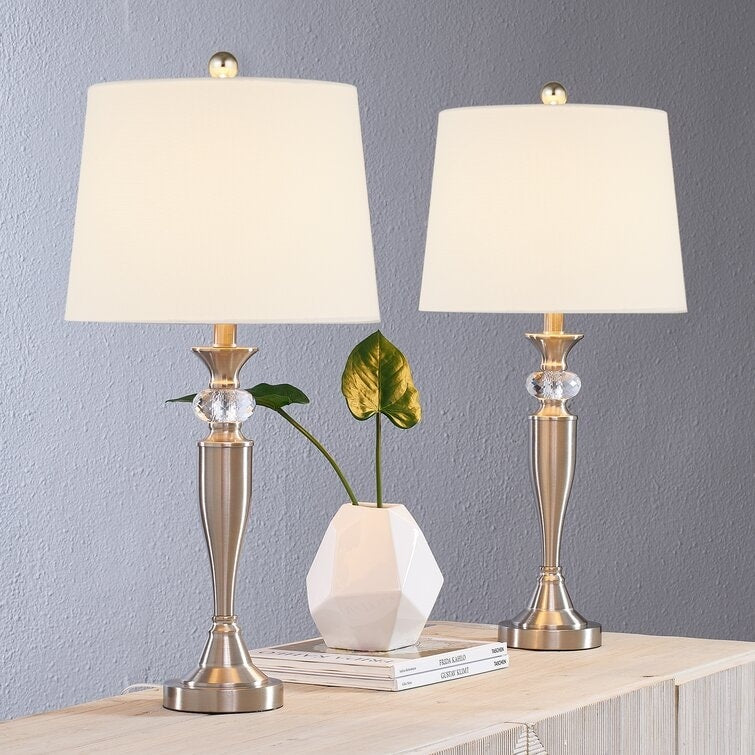 27'' Nickel Table Lamp Set (Set of 2)