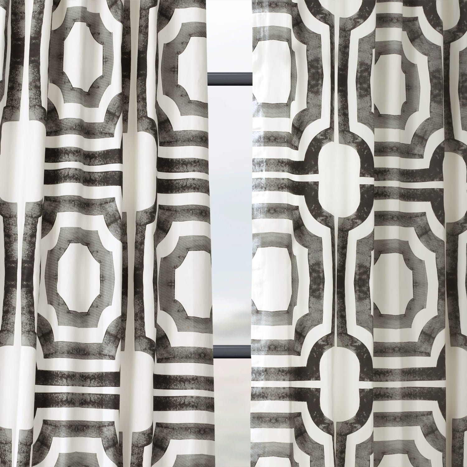 Exclusive Fabrics Modern Geometric Room Darkening Cotton Window Curtains (1 Panel)