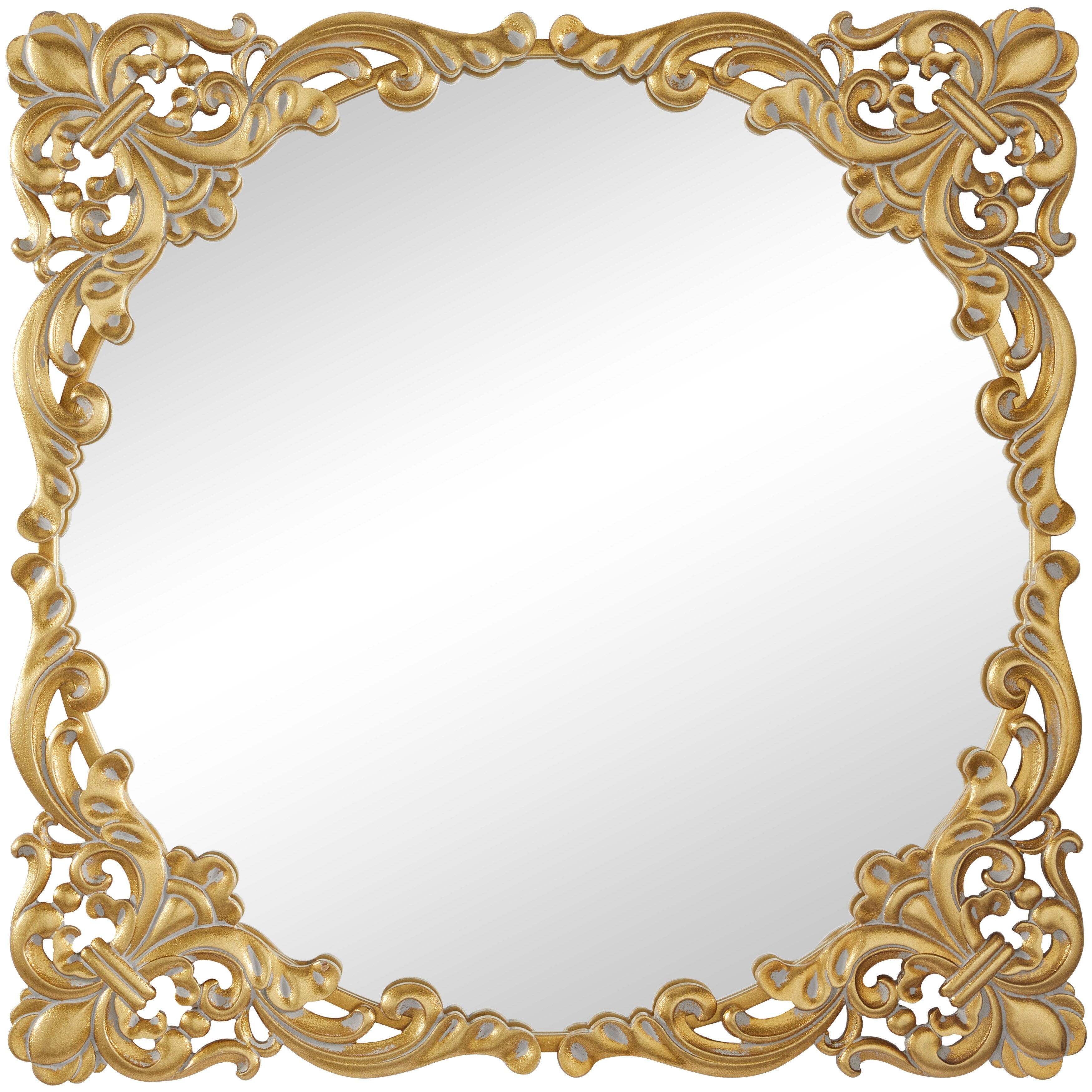 Metal Scroll Ornate Baroque Floor or Wall Mirror - Gold - Various Sizes and Shapes - Roche River Decor