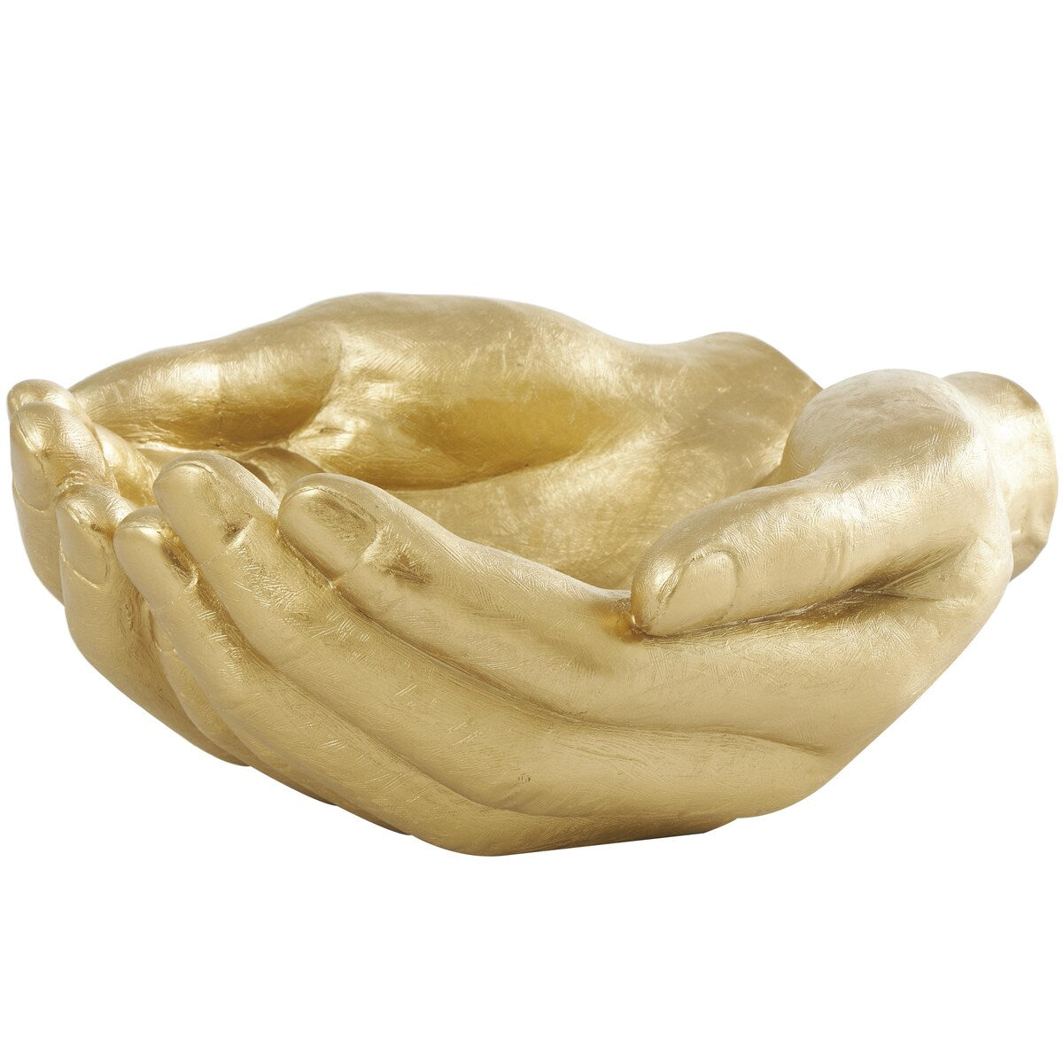 Polystone Hands Open Decorative Sculpture - Gold - Roche River Decor