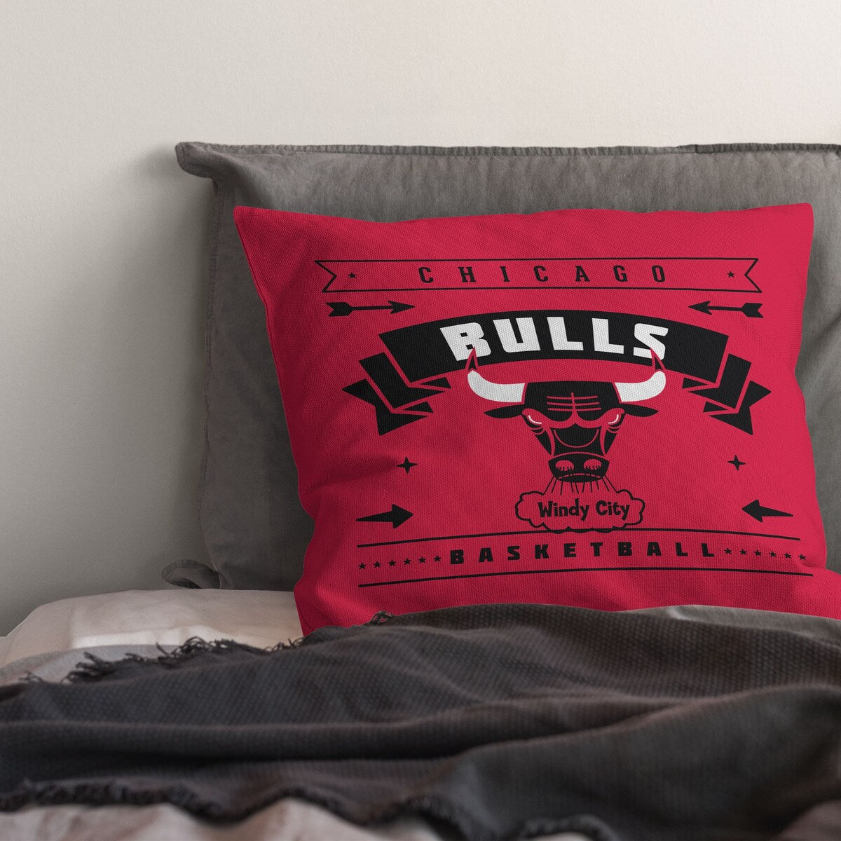 NBA Chicago Bulls Hardwood Classic 18 Inch Throw Pillow