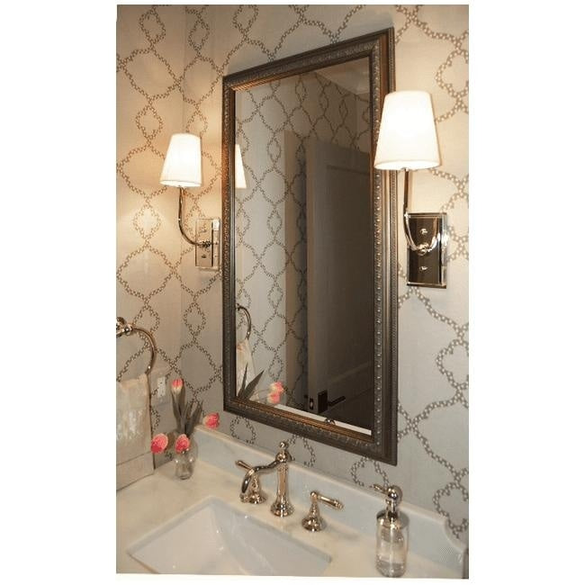 Imperial Nickel Framed Vanity Mirror