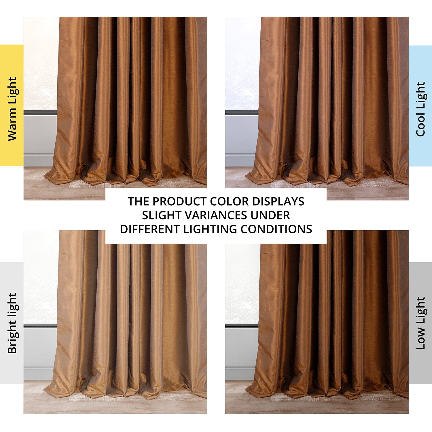 Exclusive Fabrics Solid Vintage Textured Faux Dupioni Silk Pleated Blackout Curtain (1 Panel)