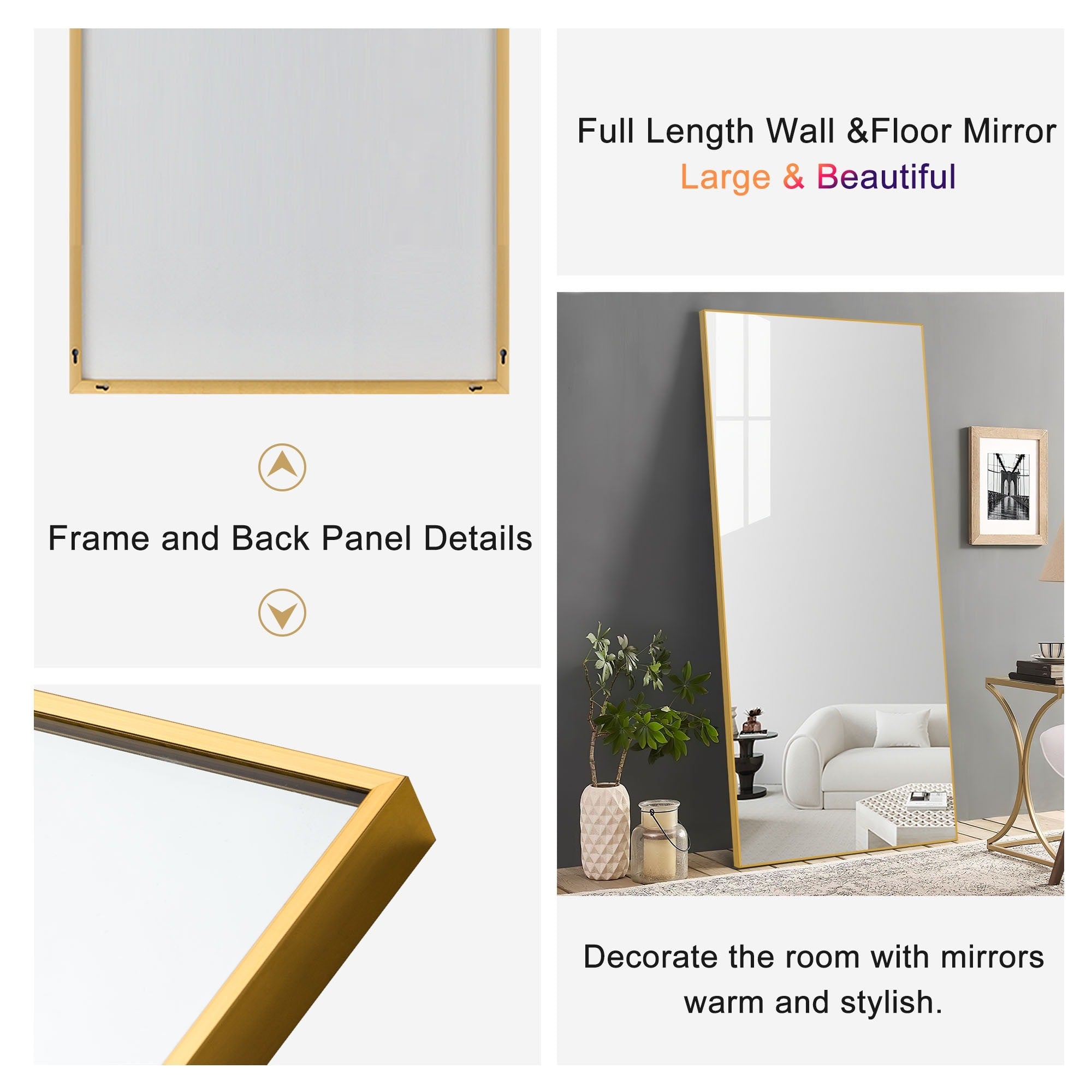 Oversized & Large Full Length Wall Mirror