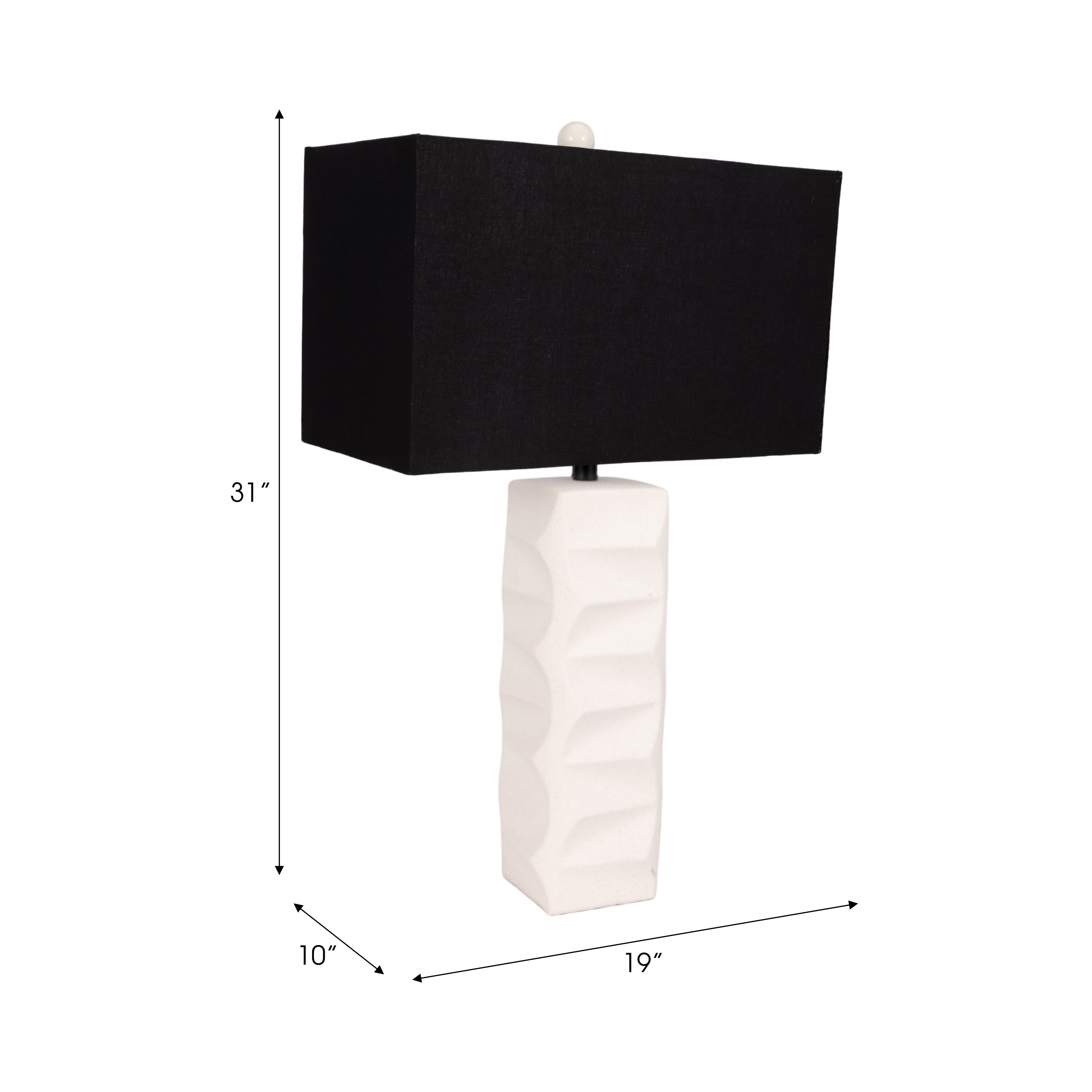 Sagebrook Home 31 Tall Contemporary Table Lamp, Perfect for Decor - 19 x 10 x 31