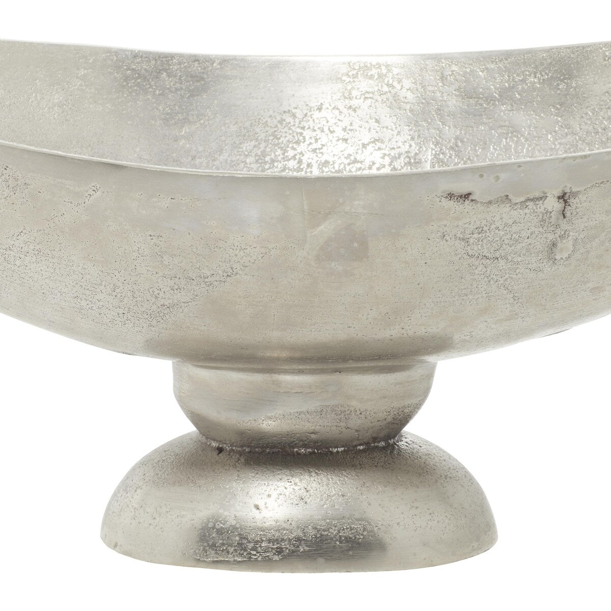 Aluminum Metal Decorative Decorative Bowl with Handles - Silver - Roche River Decor