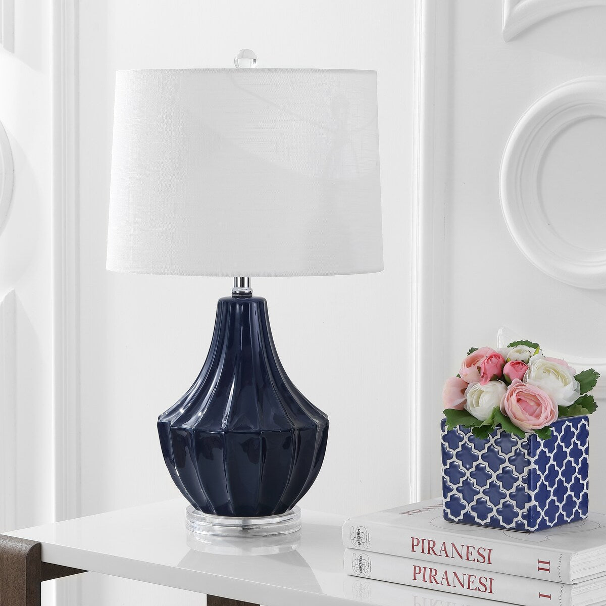 Thatcher 24.5 Ceramic LED Table Lamp, Navy by JONATHAN Y