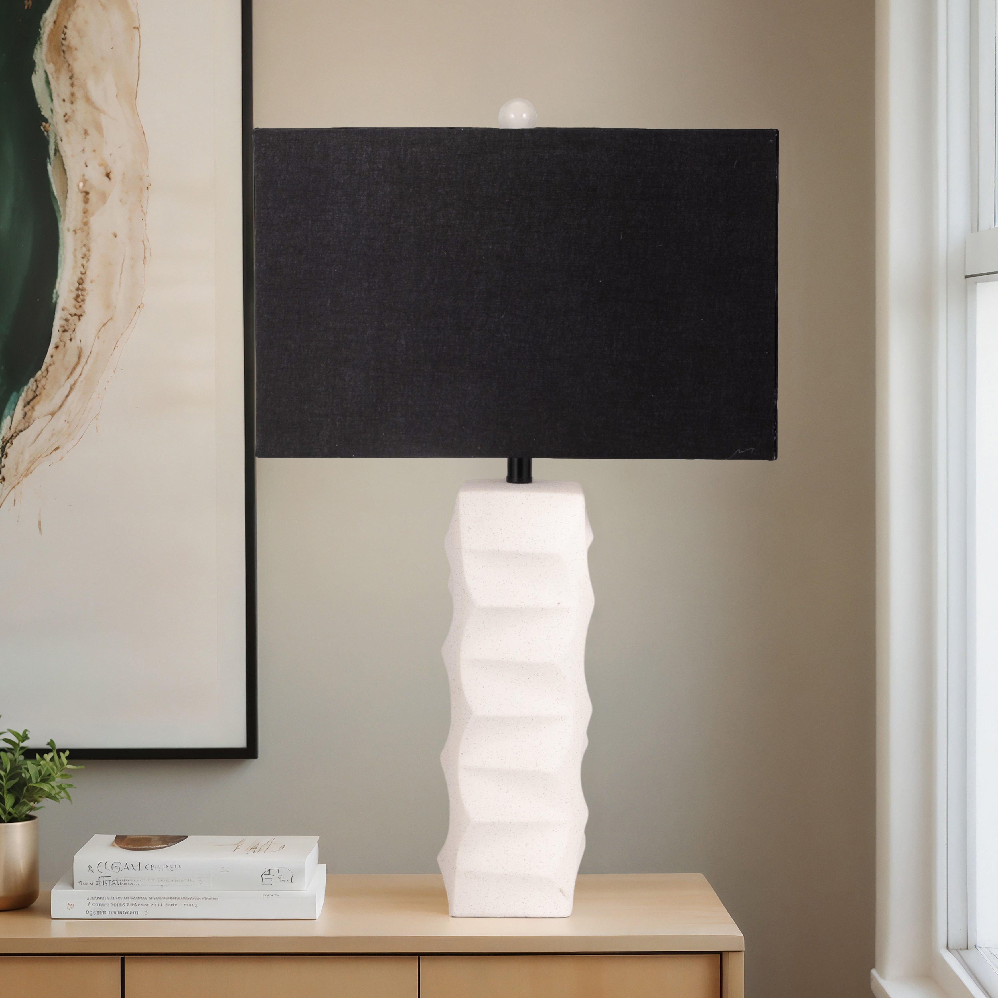 Sagebrook Home 31 Tall Contemporary Table Lamp, Perfect for Decor - 19 x 10 x 31