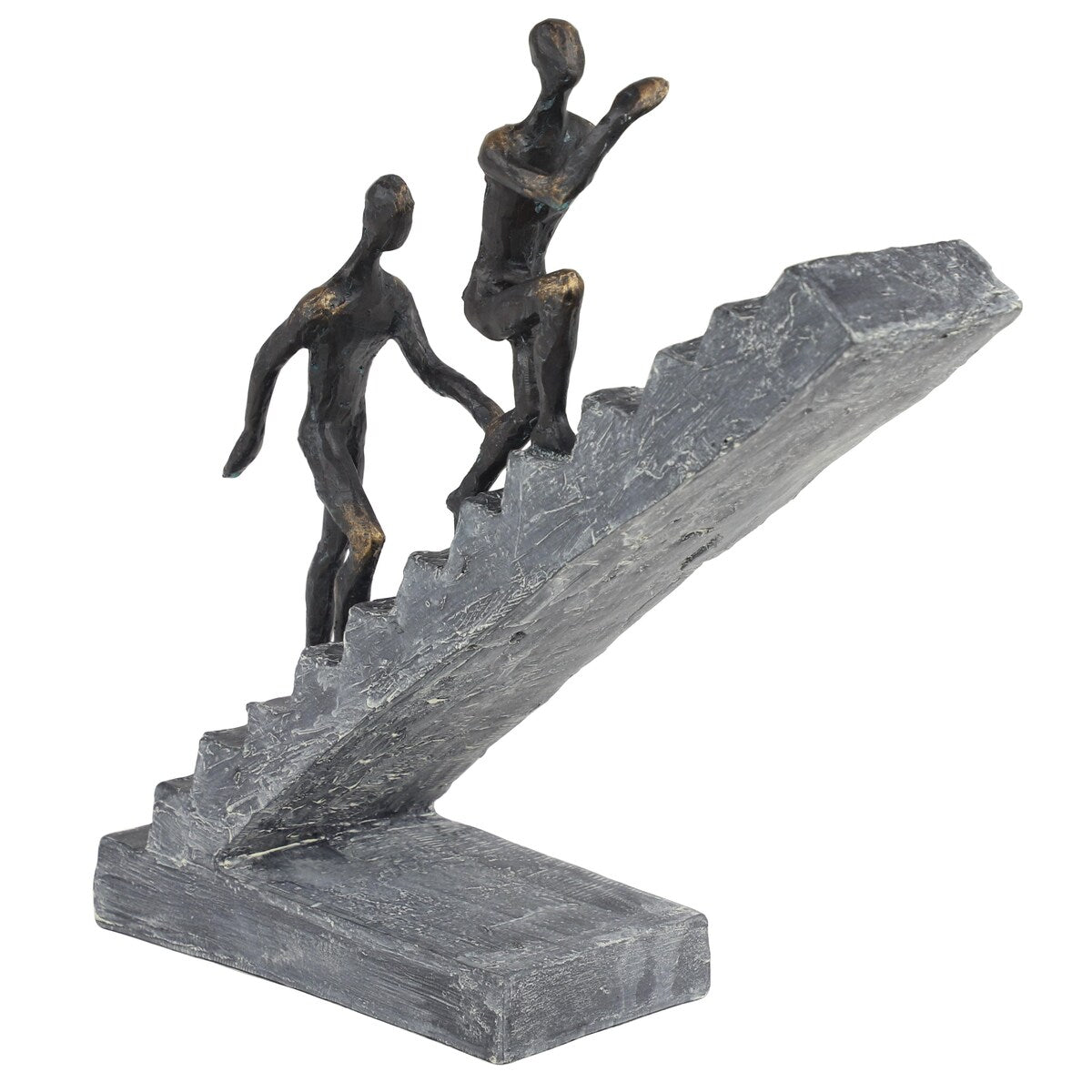 Polystone People Decorative Sculpture with Stairs - Black - Roche River Decor