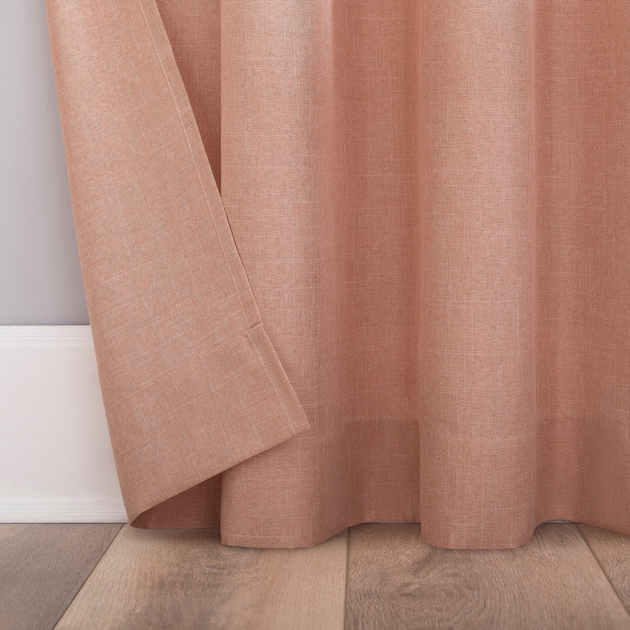 No. 918 Jacob Heathered Texture Semi-Sheer Tab Top Curtain Panel, Single Panel