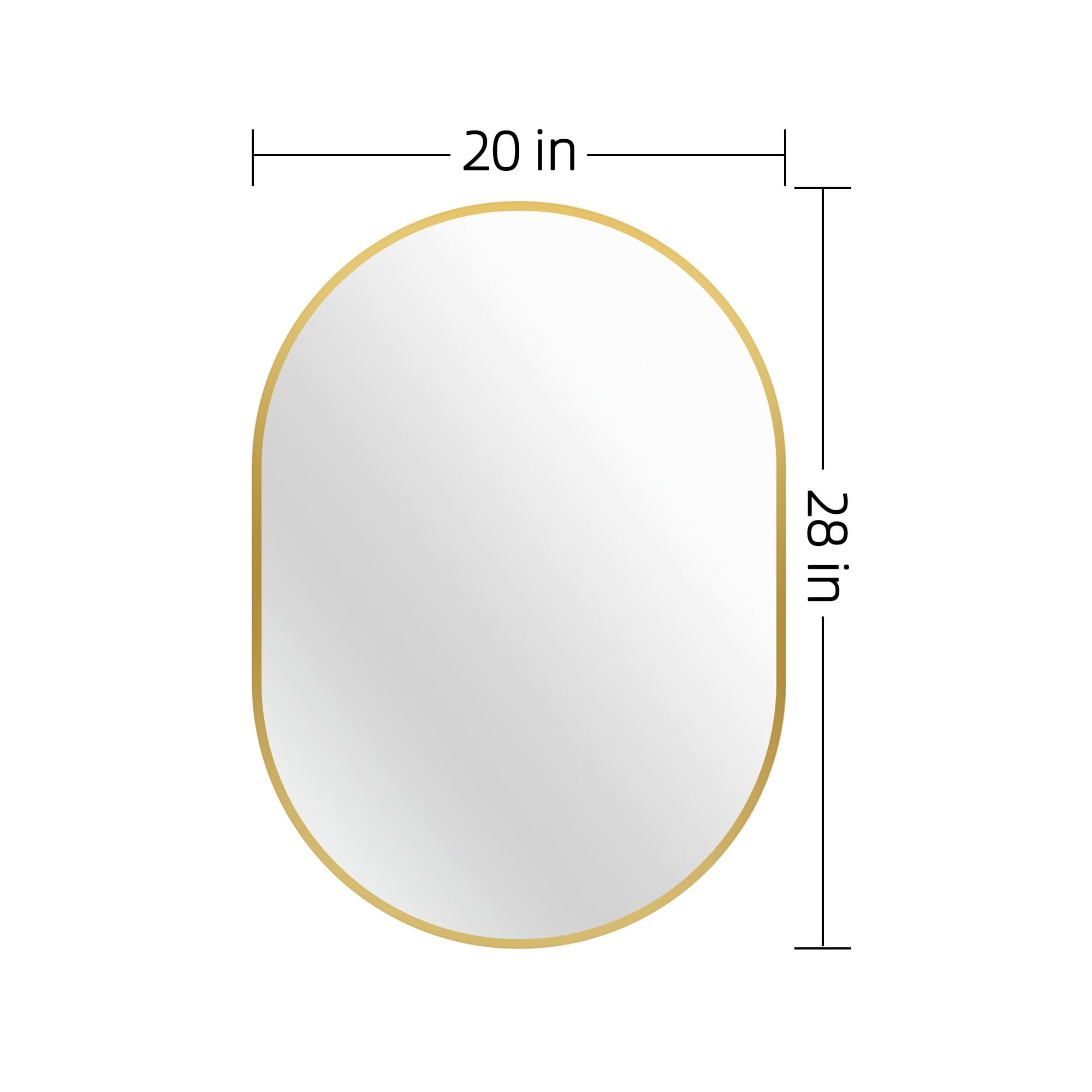 Small Oval Aluminum Framed Wall Bathroom Vanity Mirror