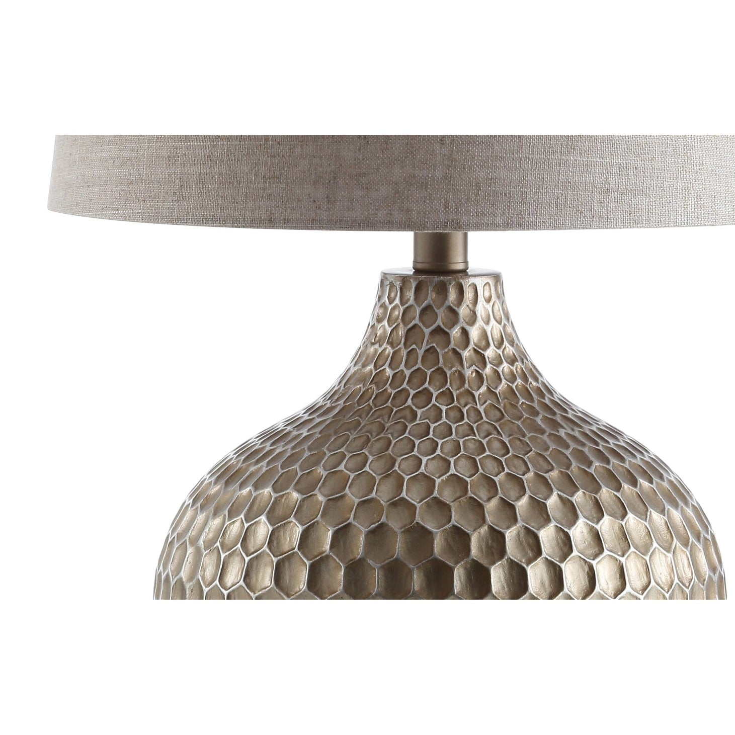 Mackenzie 22 Honeycomb LED Table Lamp, Antique Brown by JONATHAN Y