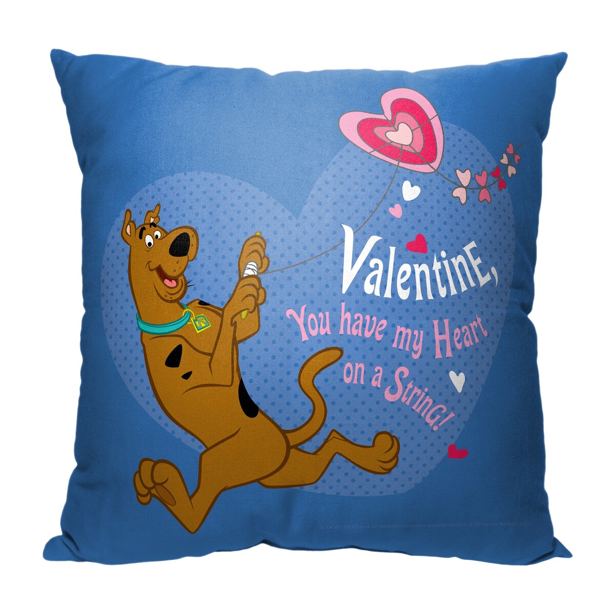 Warner Brothers Scooby-Doo Heart On A String 18 Inch Throw Pillow