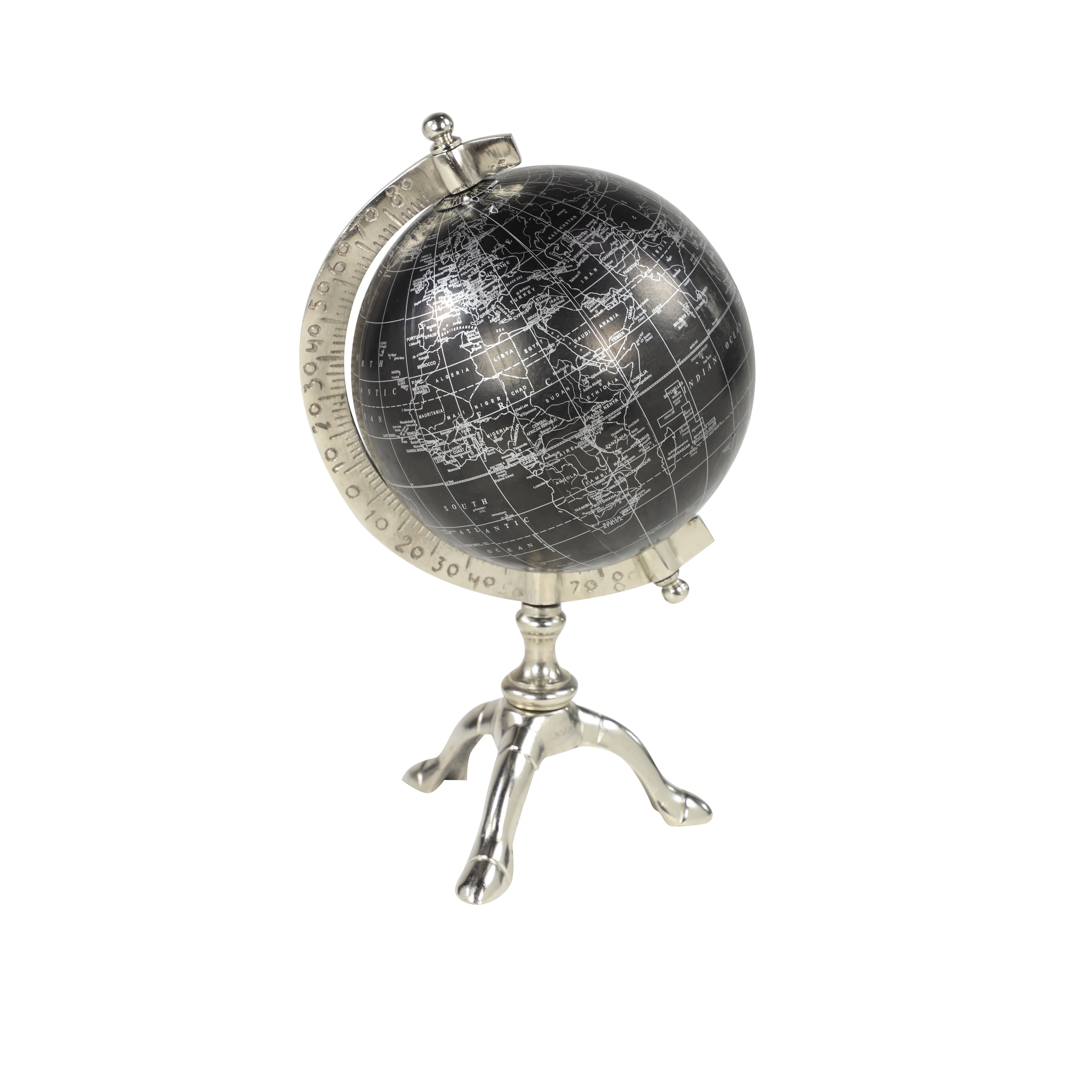 Aluminum Rustic Globe 12 x 7 x 6