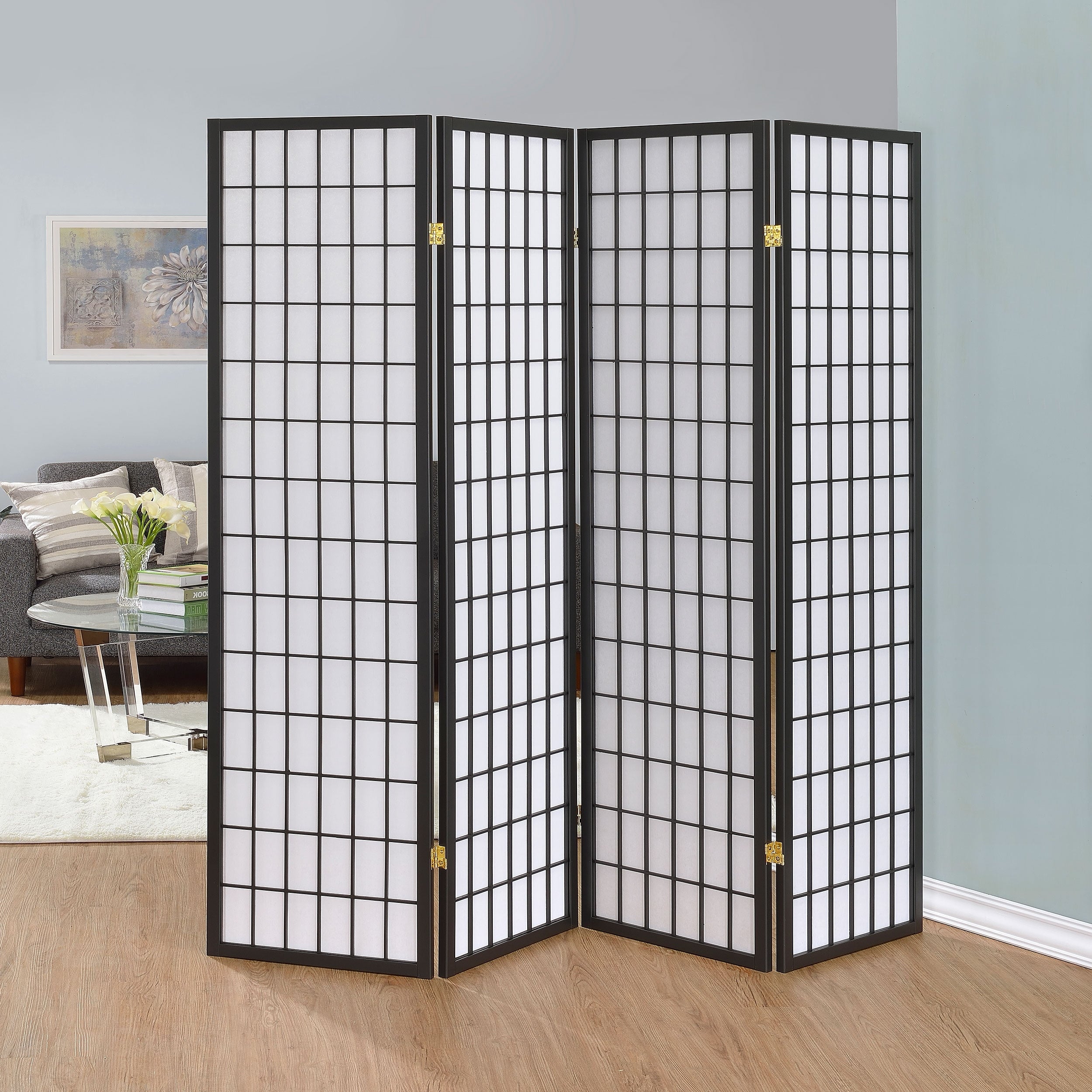 Roberto 4-Panel Room Divider Folding Shoji Screen